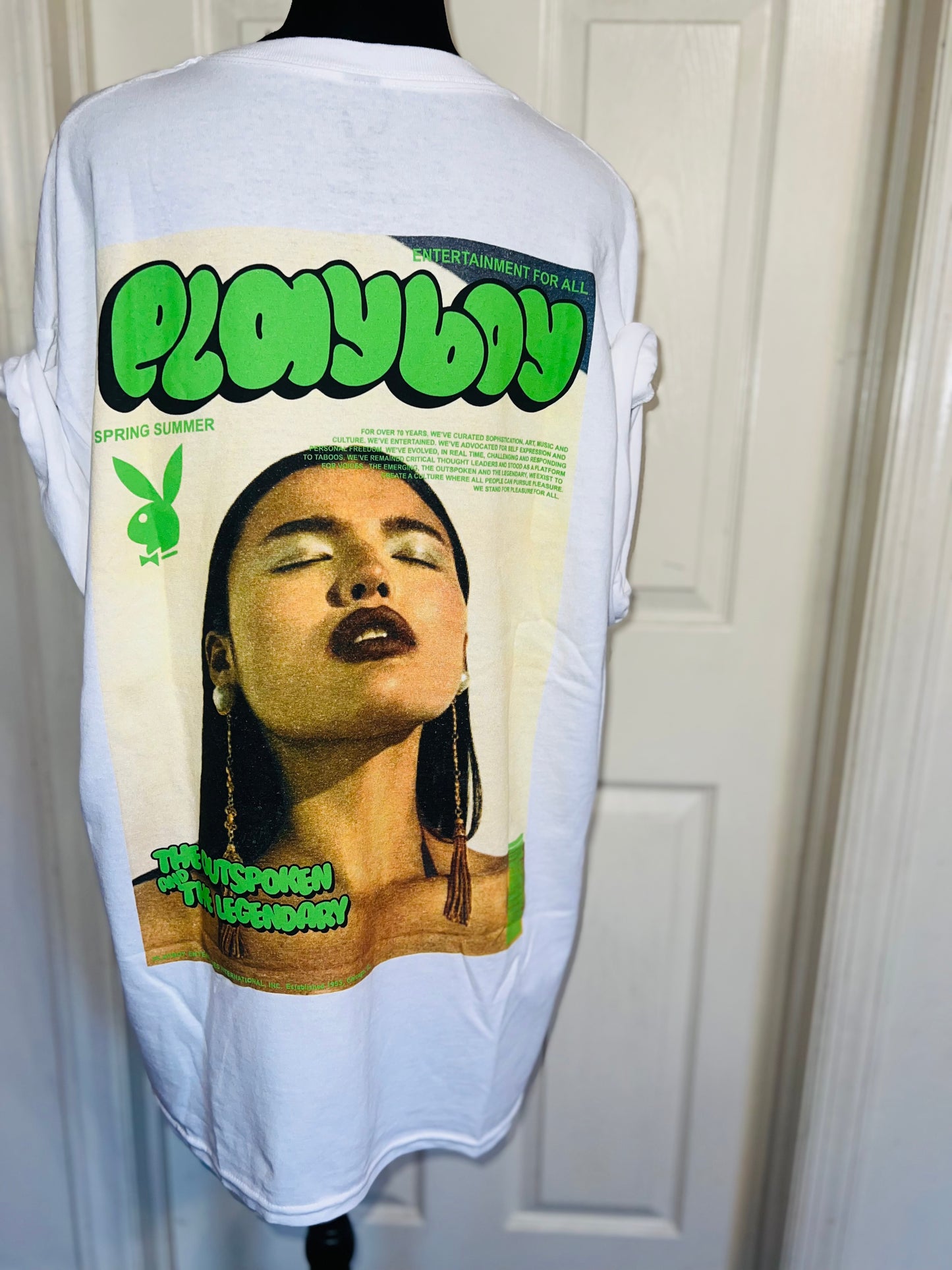 Playboy Double Sided Oversized Distressed Tee