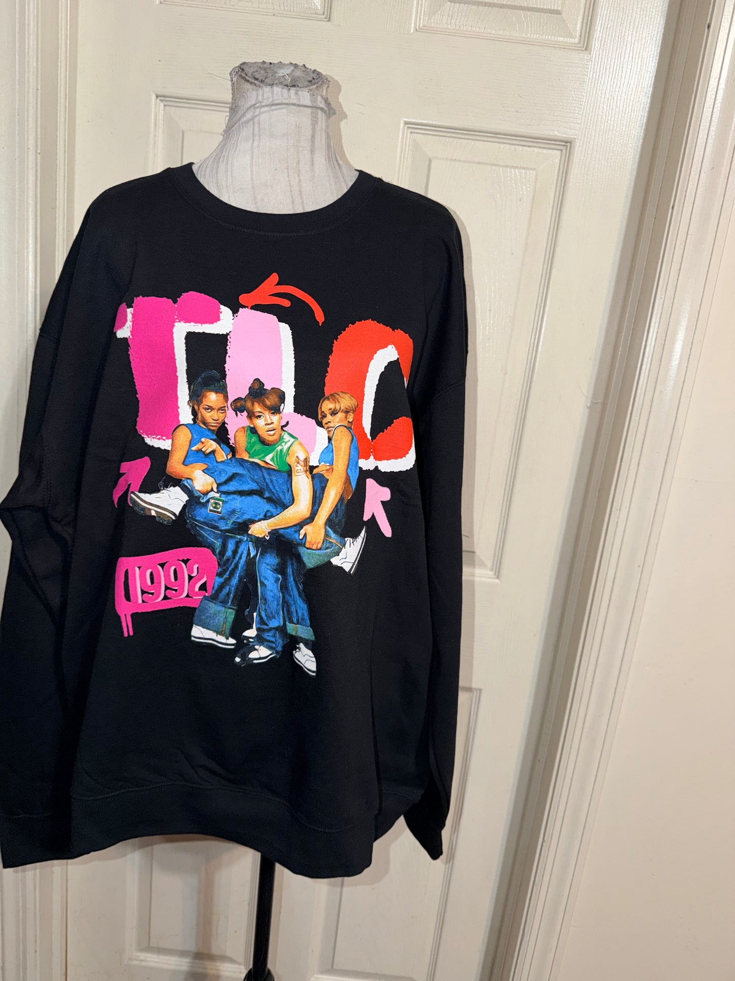 TLC Oversized Distressed Sweatshirt
