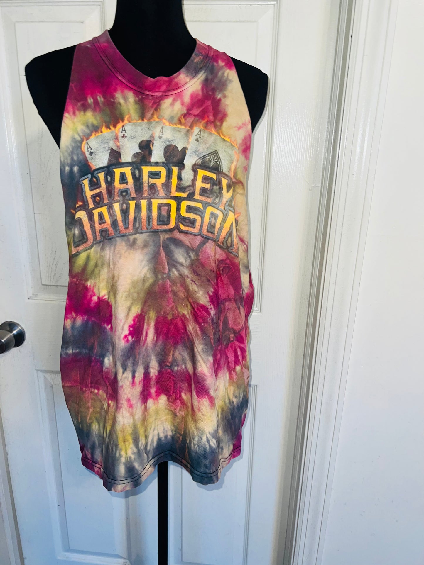 Harley Davidson Double Sided Oversized Distressed Tank