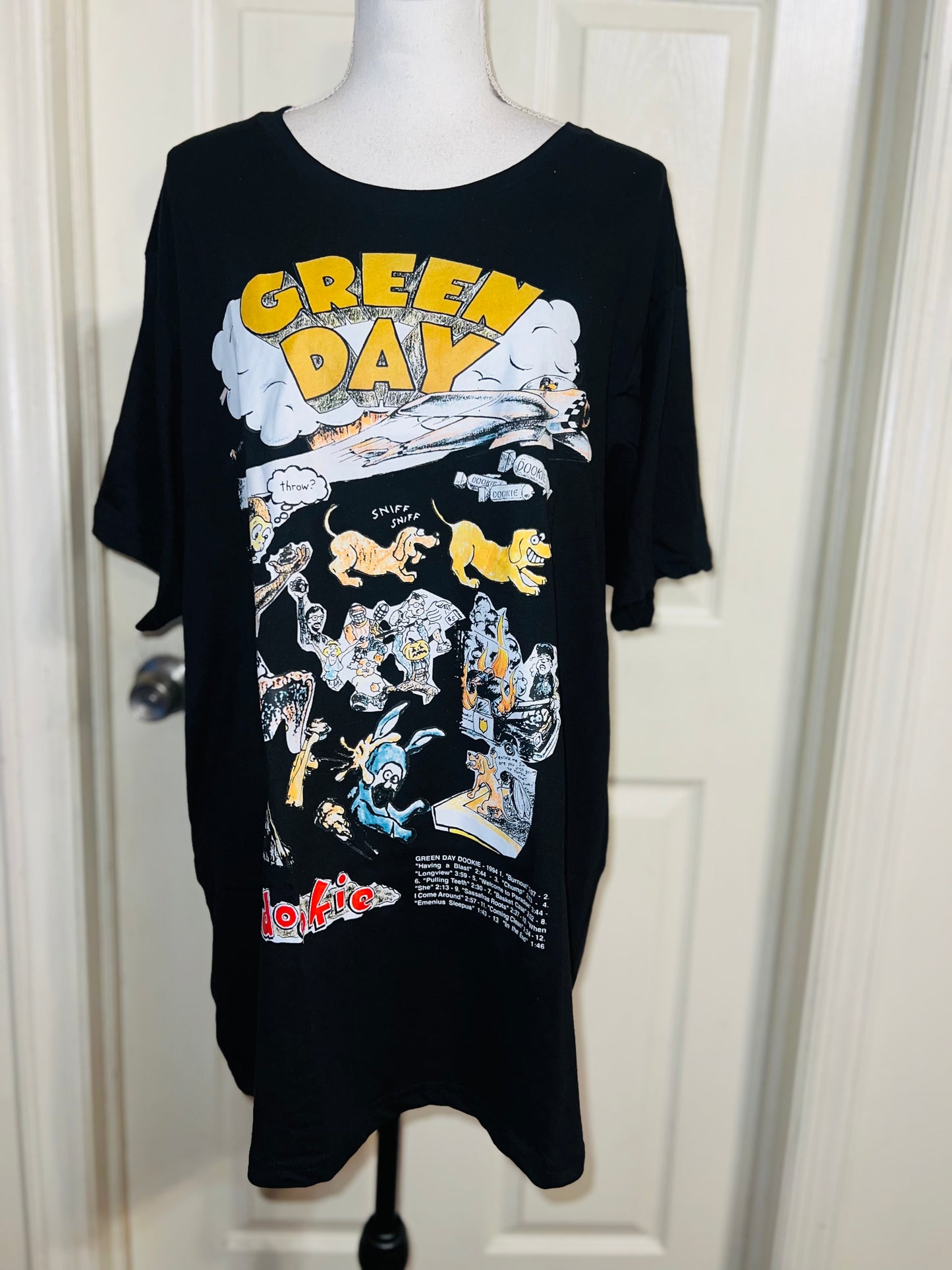 Green Day Oversized Distressed Tee