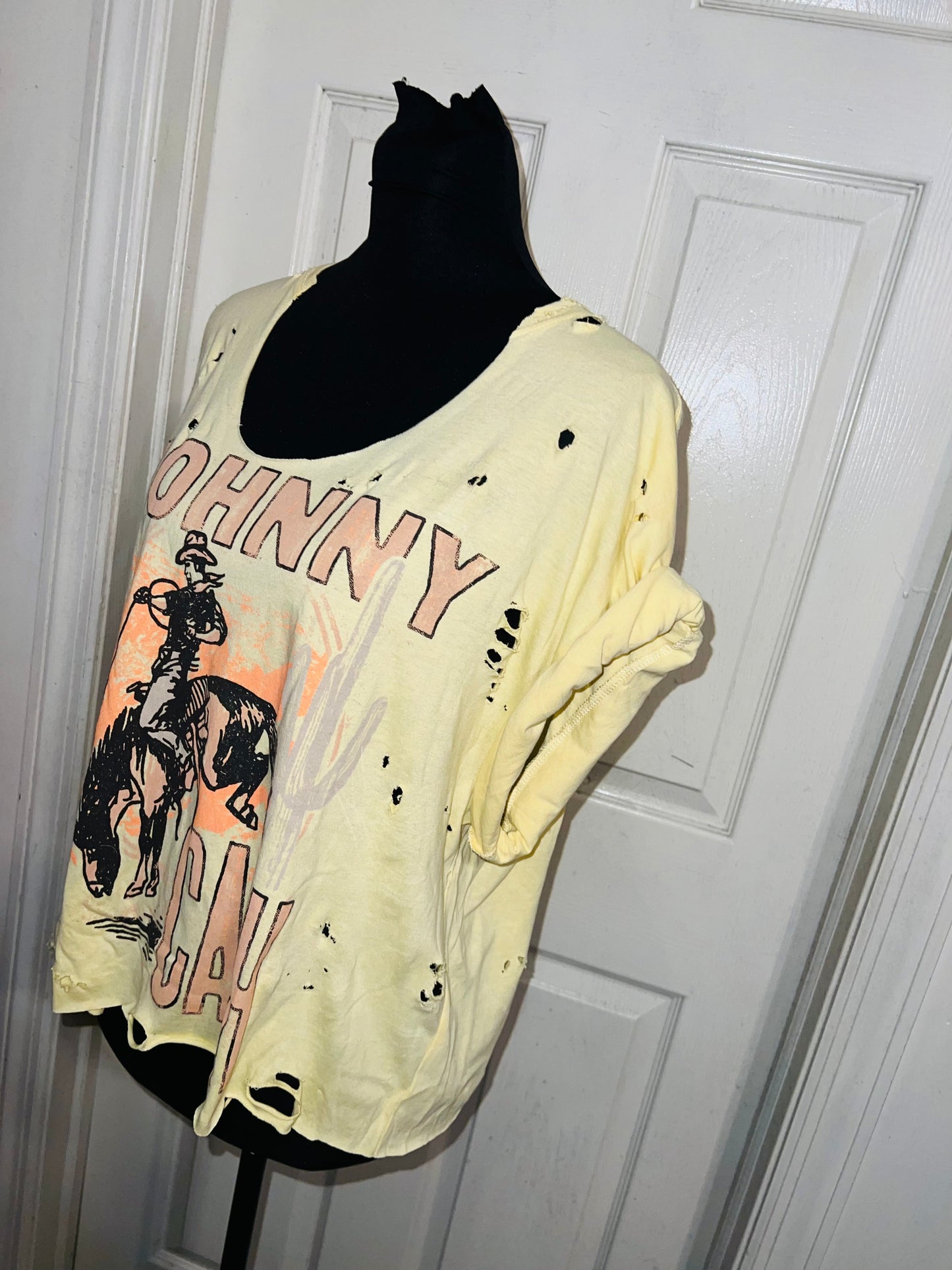 Johnny Cash Oversized Distressed Tee (As Is)