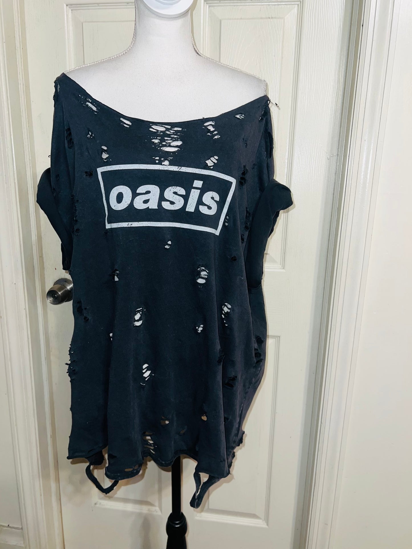 Oasis Double Sided Oversized Distressed Tee