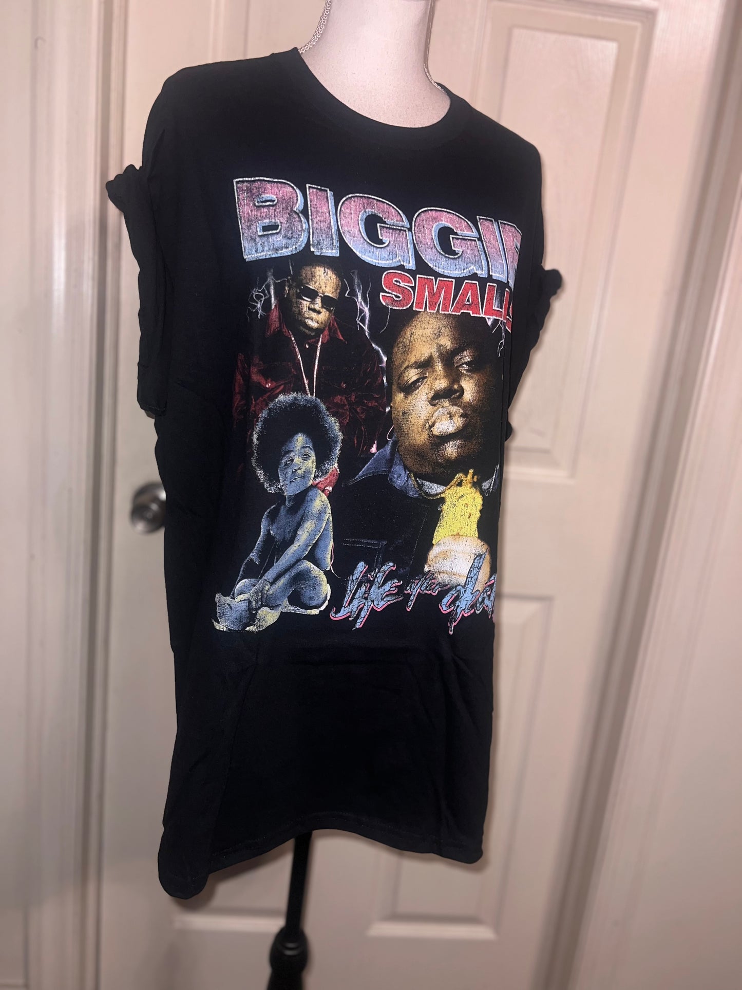 Biggie Smalls Oversized Distressed Tee