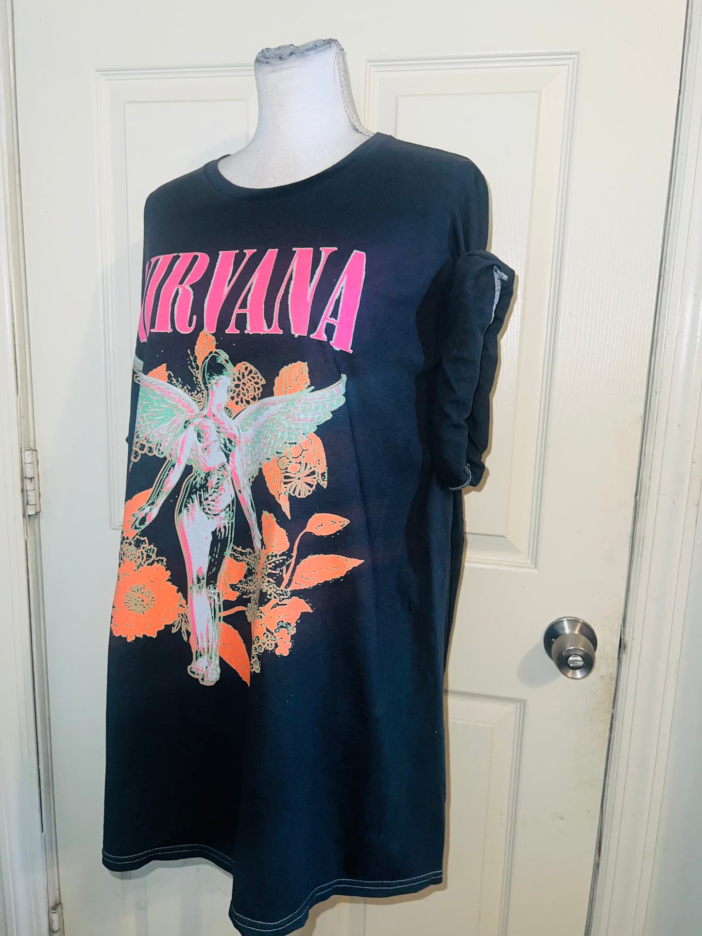 Nirvana Oversized Distressed Tee