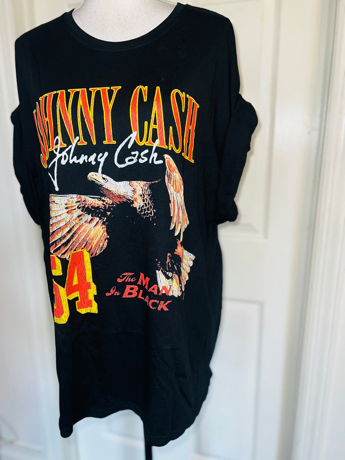 Johnny Cash Double Sided Oversized Distressed Tee