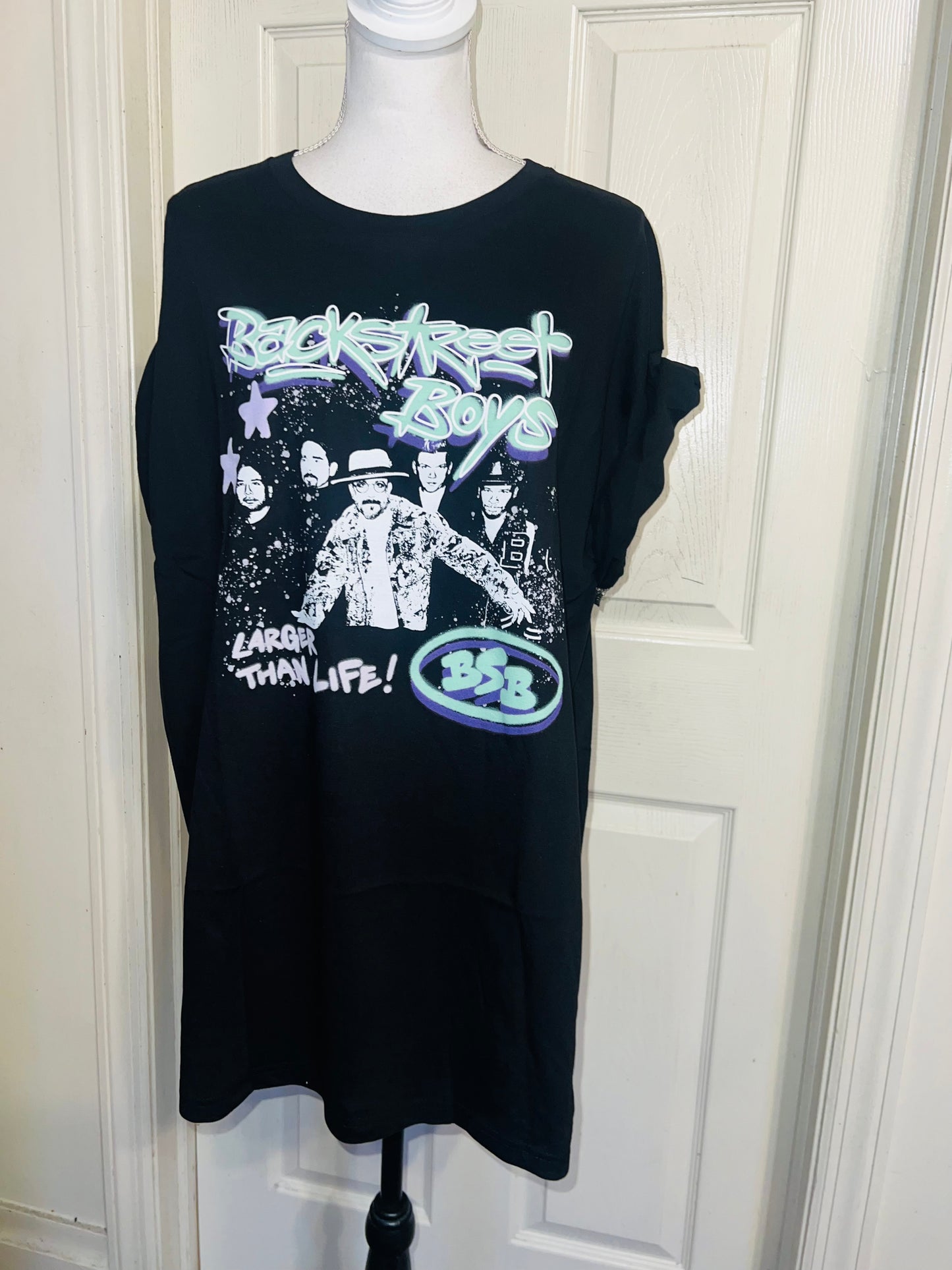Backstreet Boys Oversized Distressed Tee