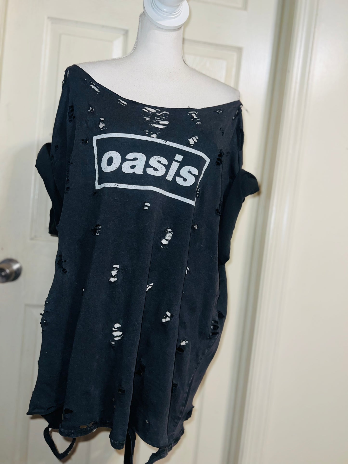 Oasis Double Sided Oversized Distressed Tee