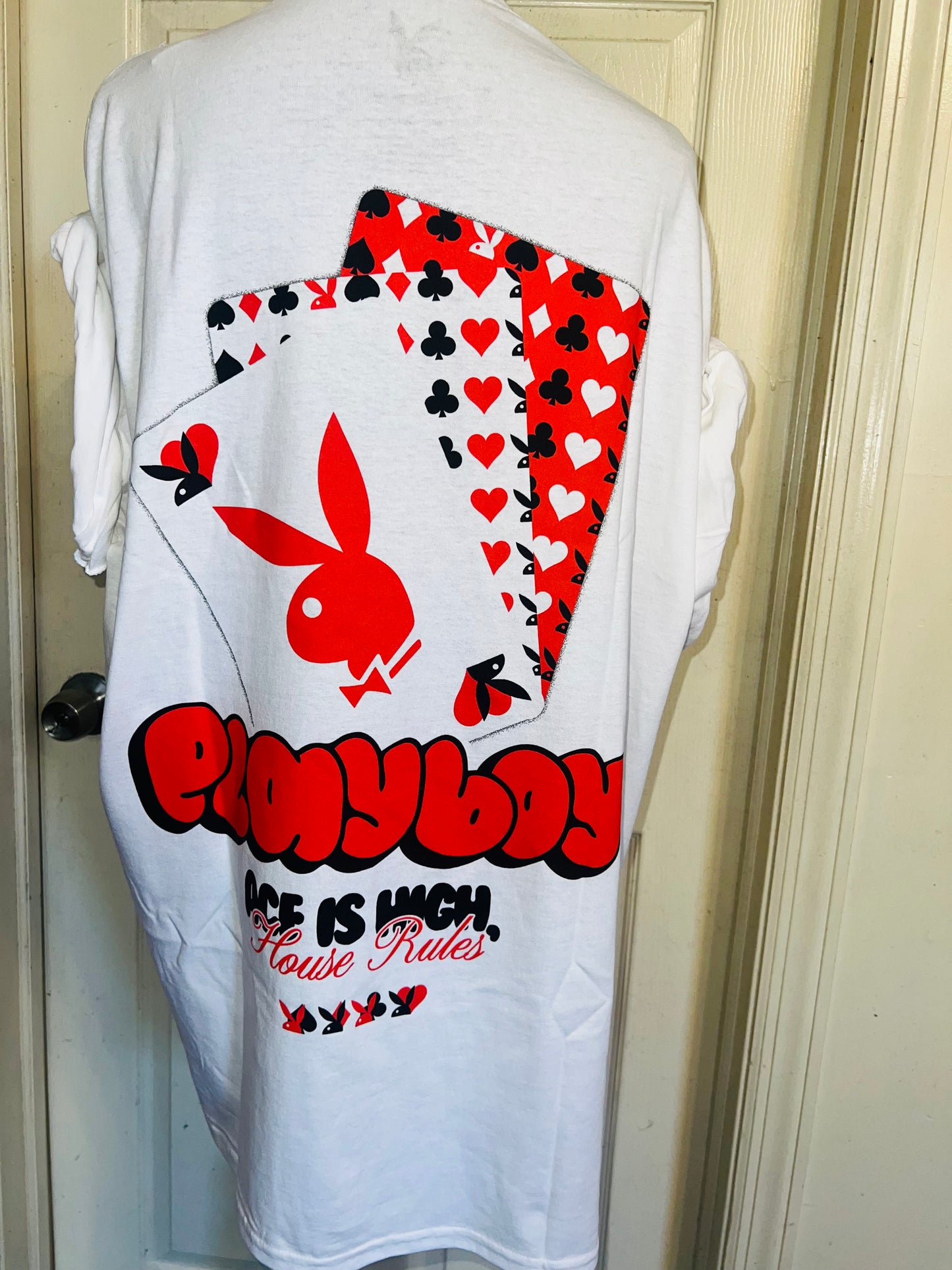 Playboy Double Sided Oversized Distressed Tee