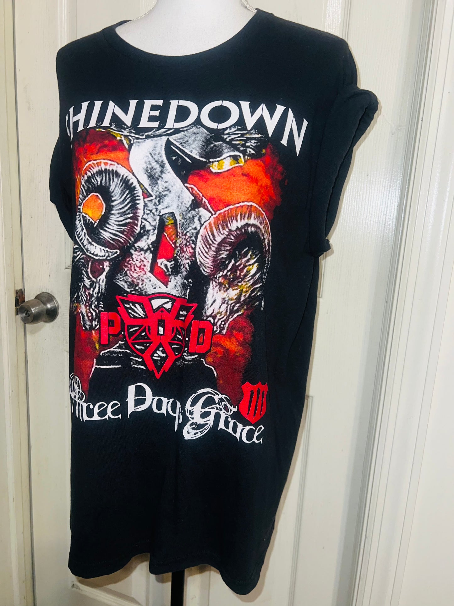 Vintage Shinedown/Three Days Grace Double Sided Oversized Tee