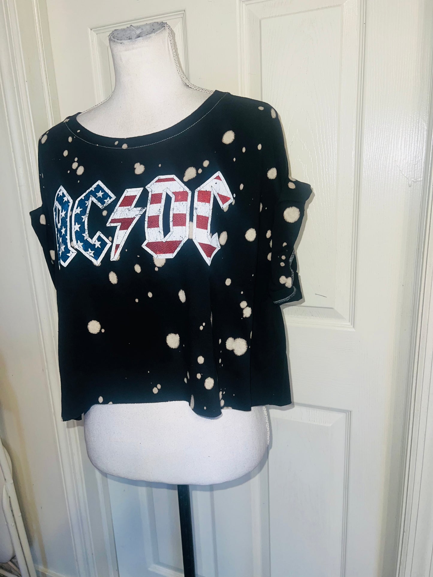 AC/DC Oversized Distressed Tee