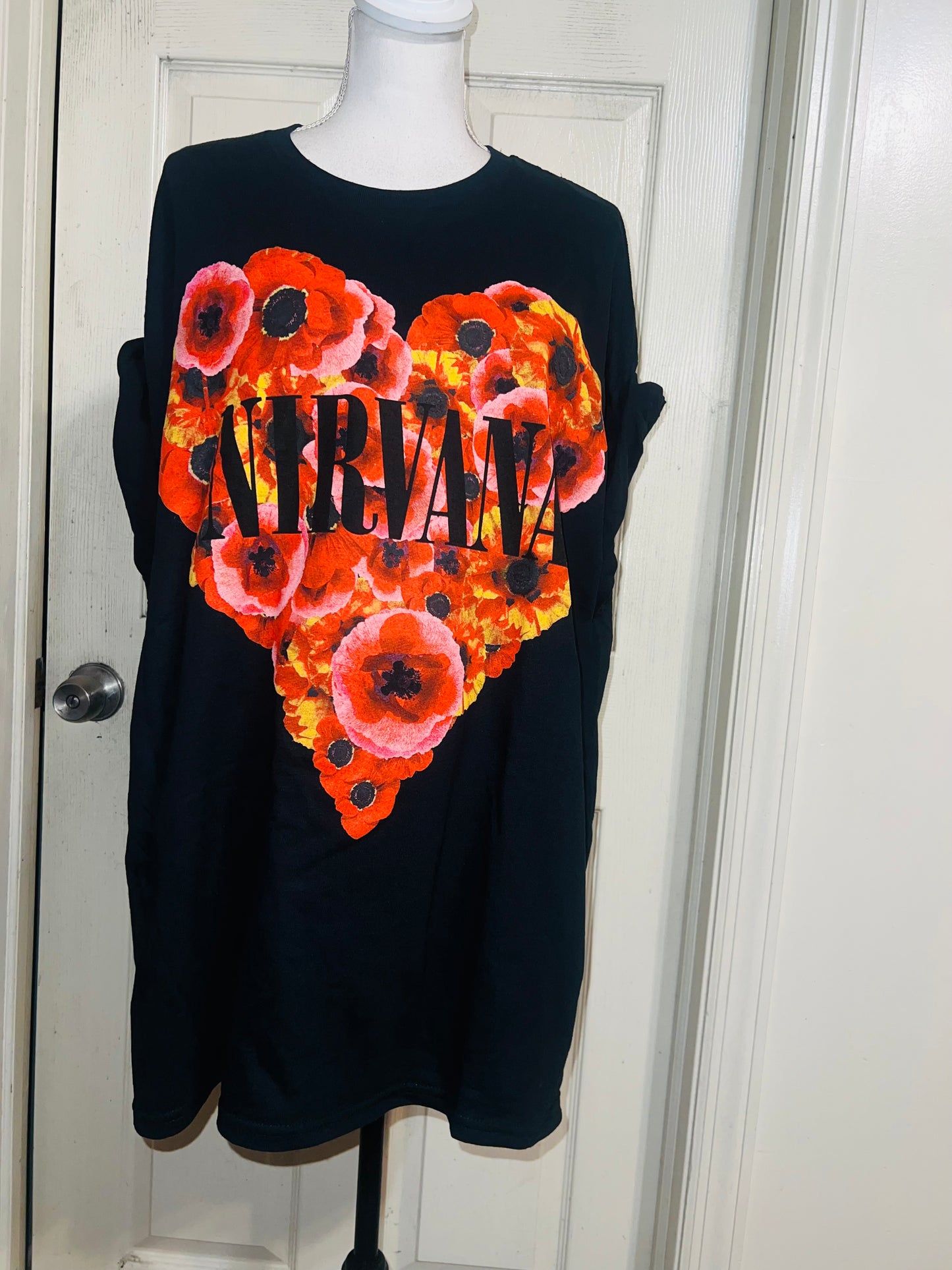 Nirvana Oversized Distressed Tee