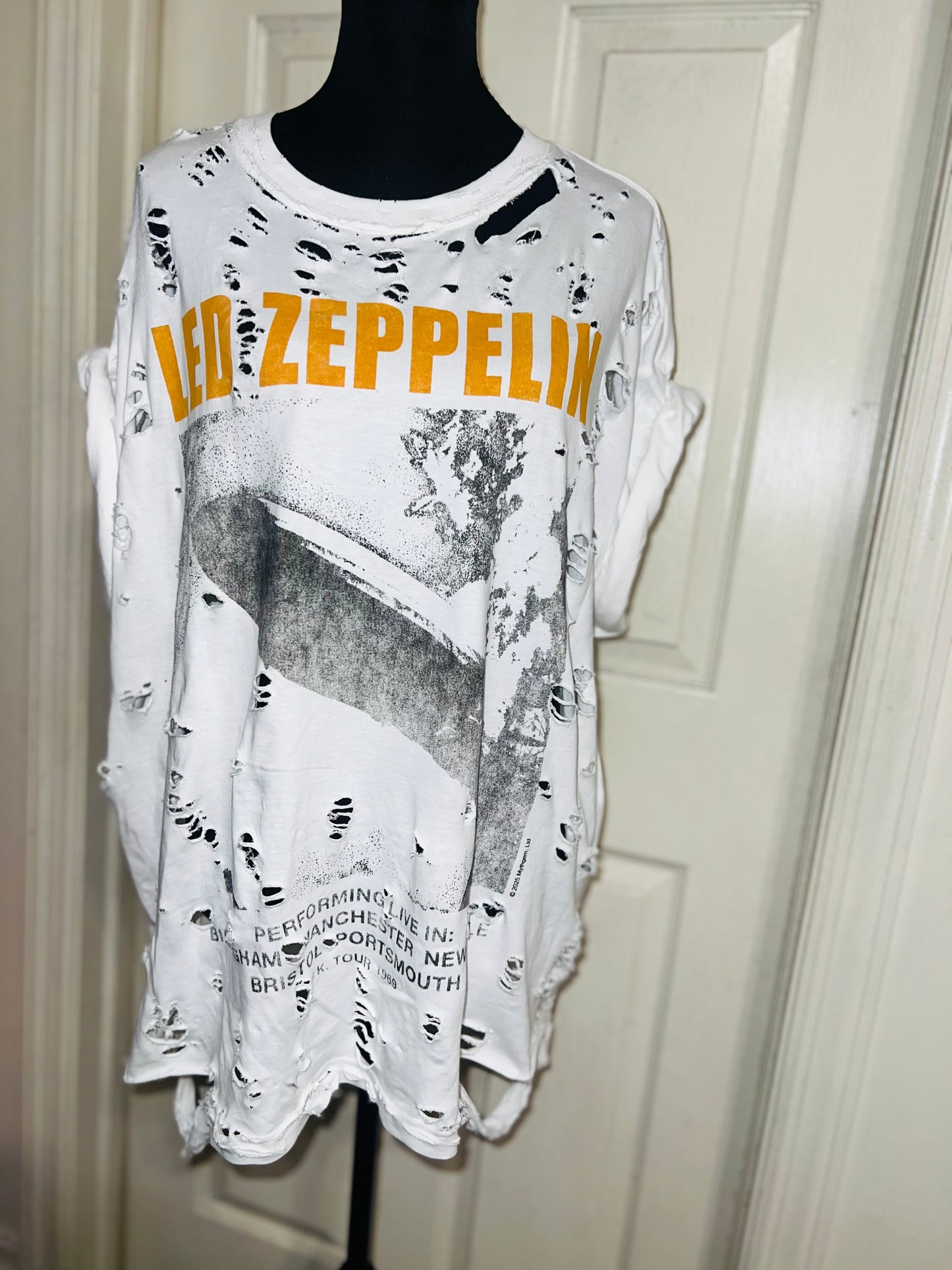 Led Zeppelin Oversized Distressed Tee