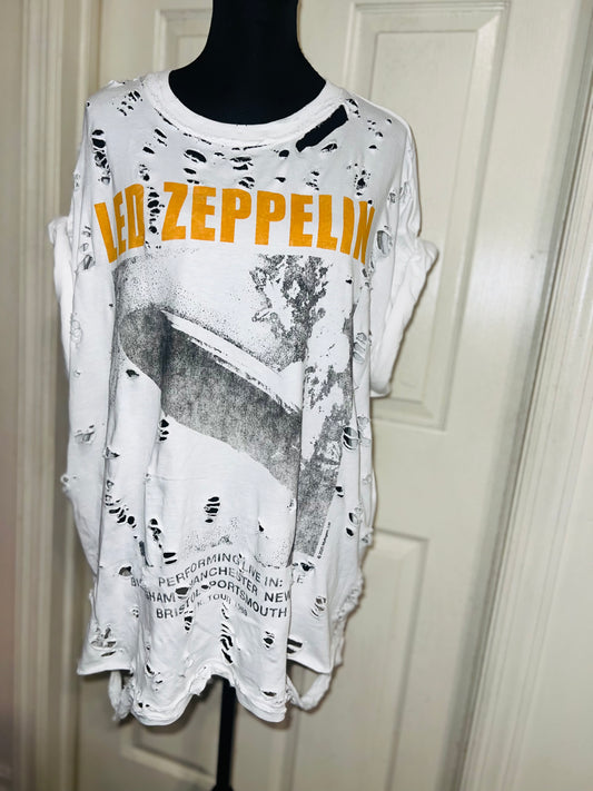 Led Zeppelin Oversized Distressed Tee
