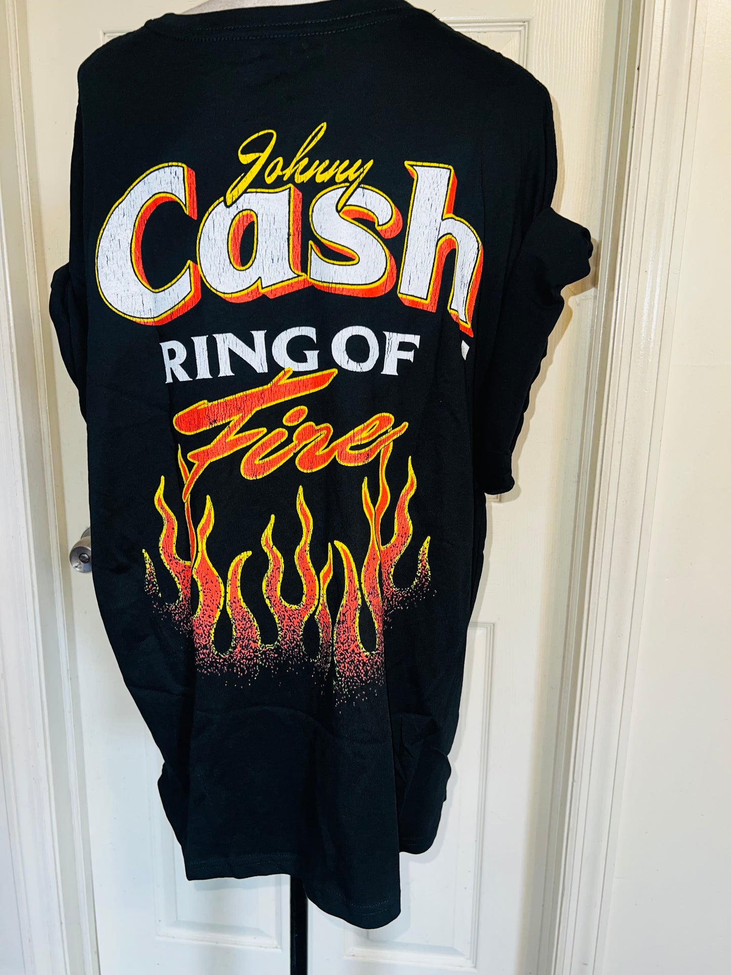 Johnny Cash Double Sided Oversized Distressed Tee
