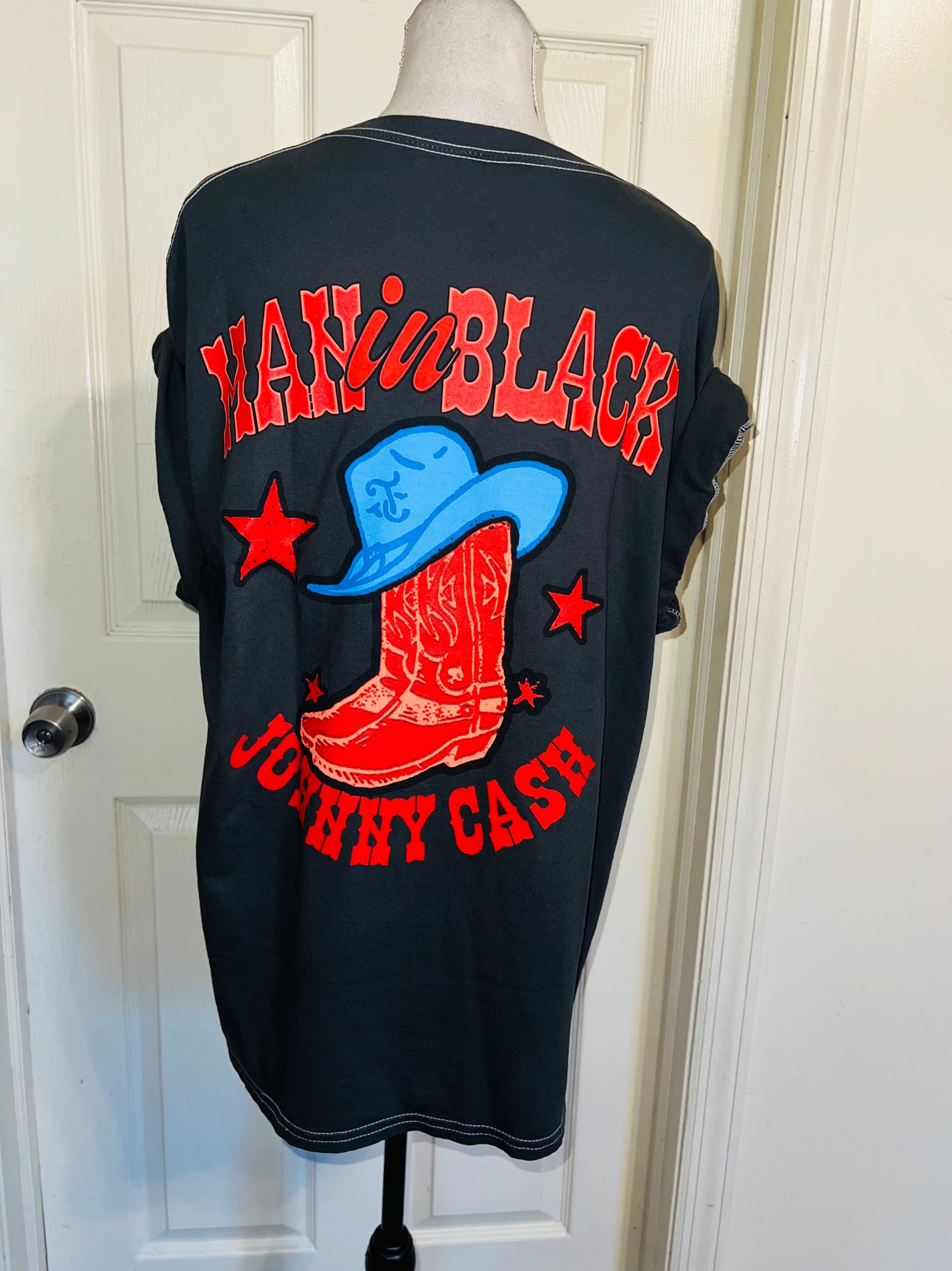 Johnny Cash Double Sided Oversized Distressed Tee