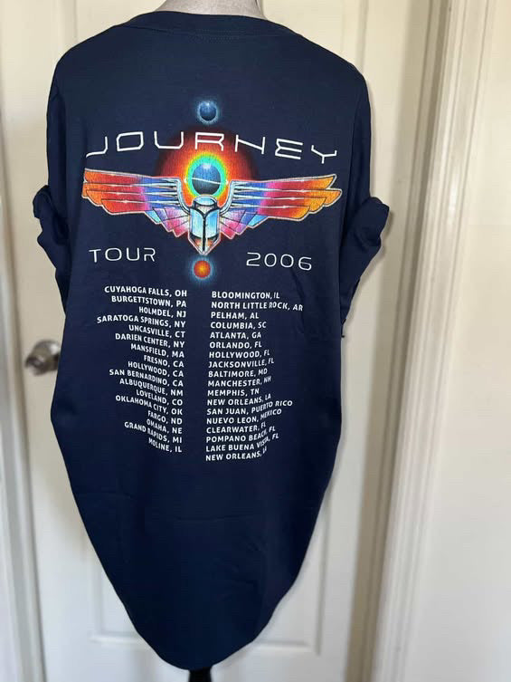 Journey Double Sided Oversized Distressed Tee