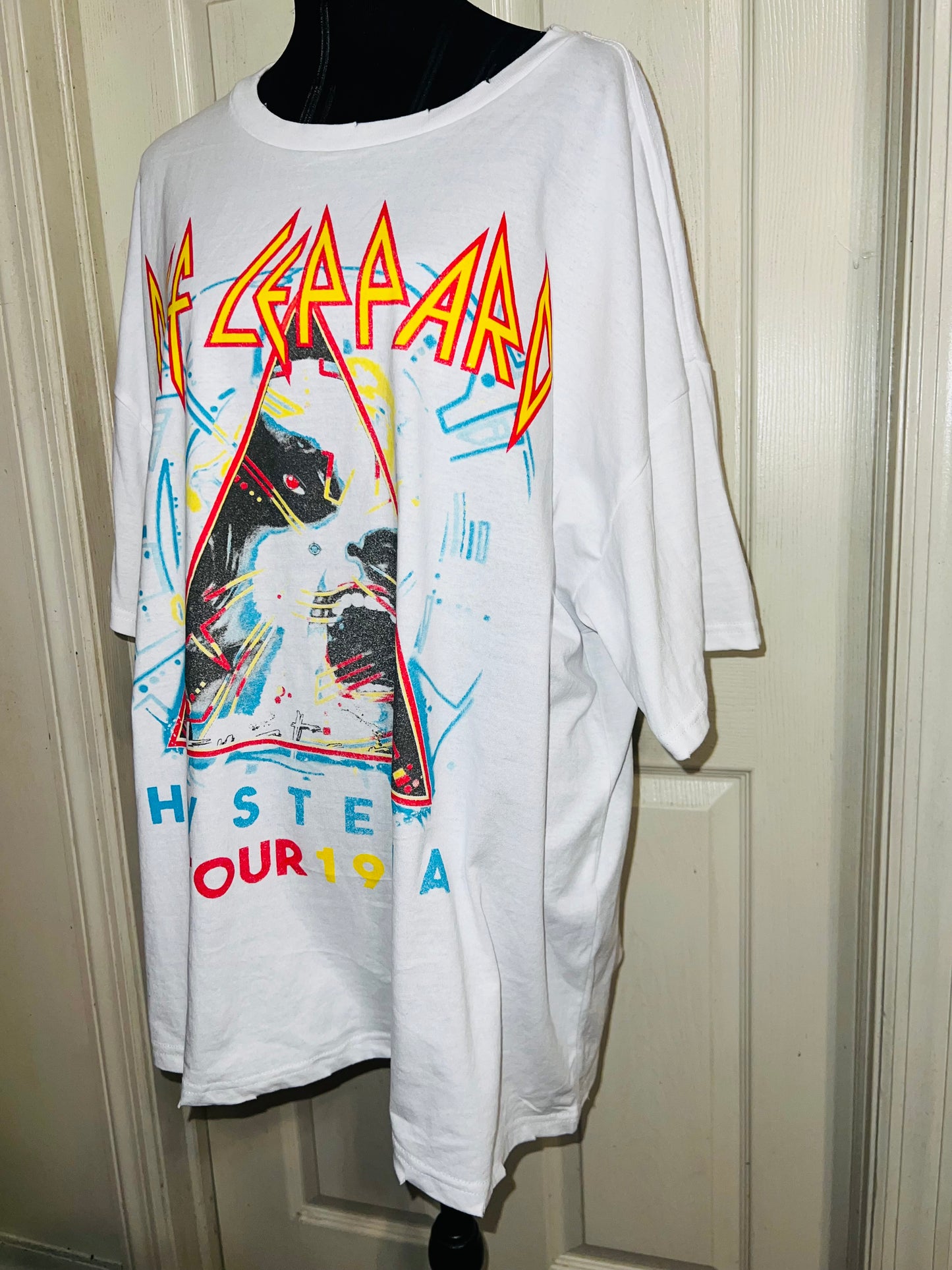 Def Leppard Double Sided Oversized Distressed Tee