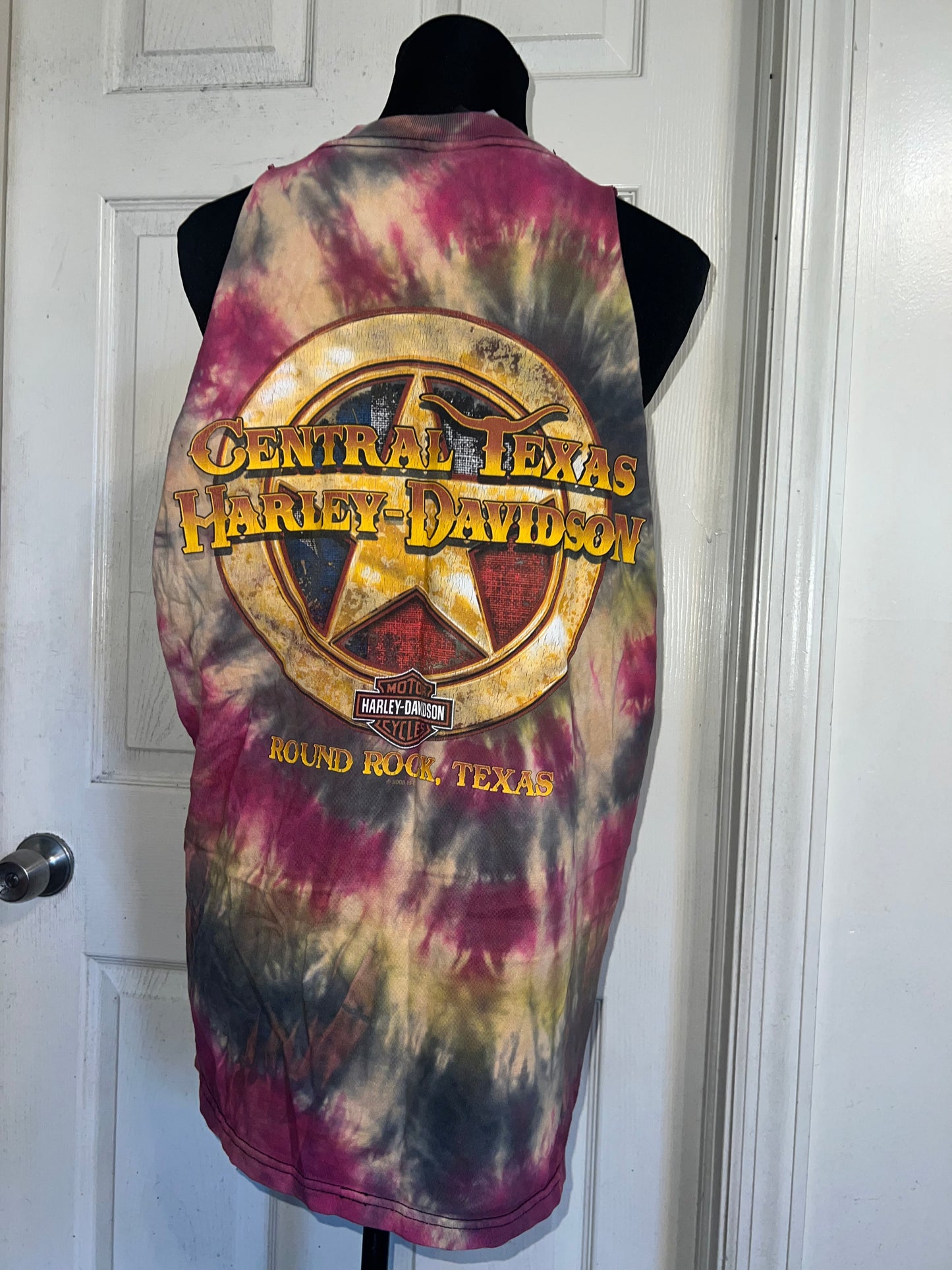 Harley Davidson Double Sided Oversized Distressed Tank