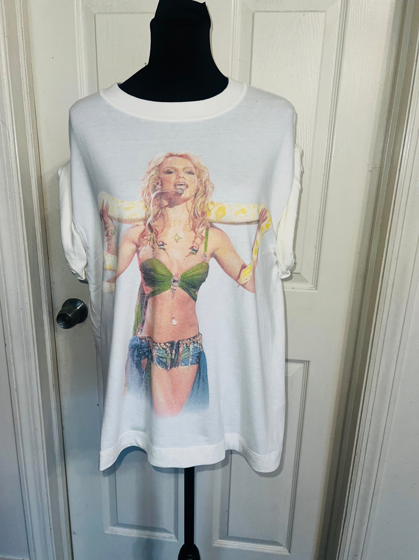 Britney Spears Oversized Distressed Tee