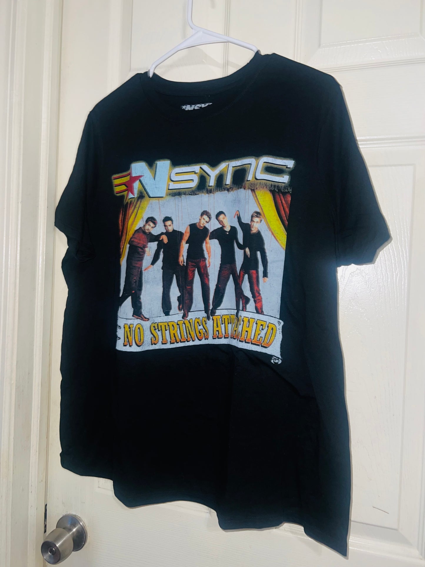 NSYNC No Strings Oversized Distressed Tee