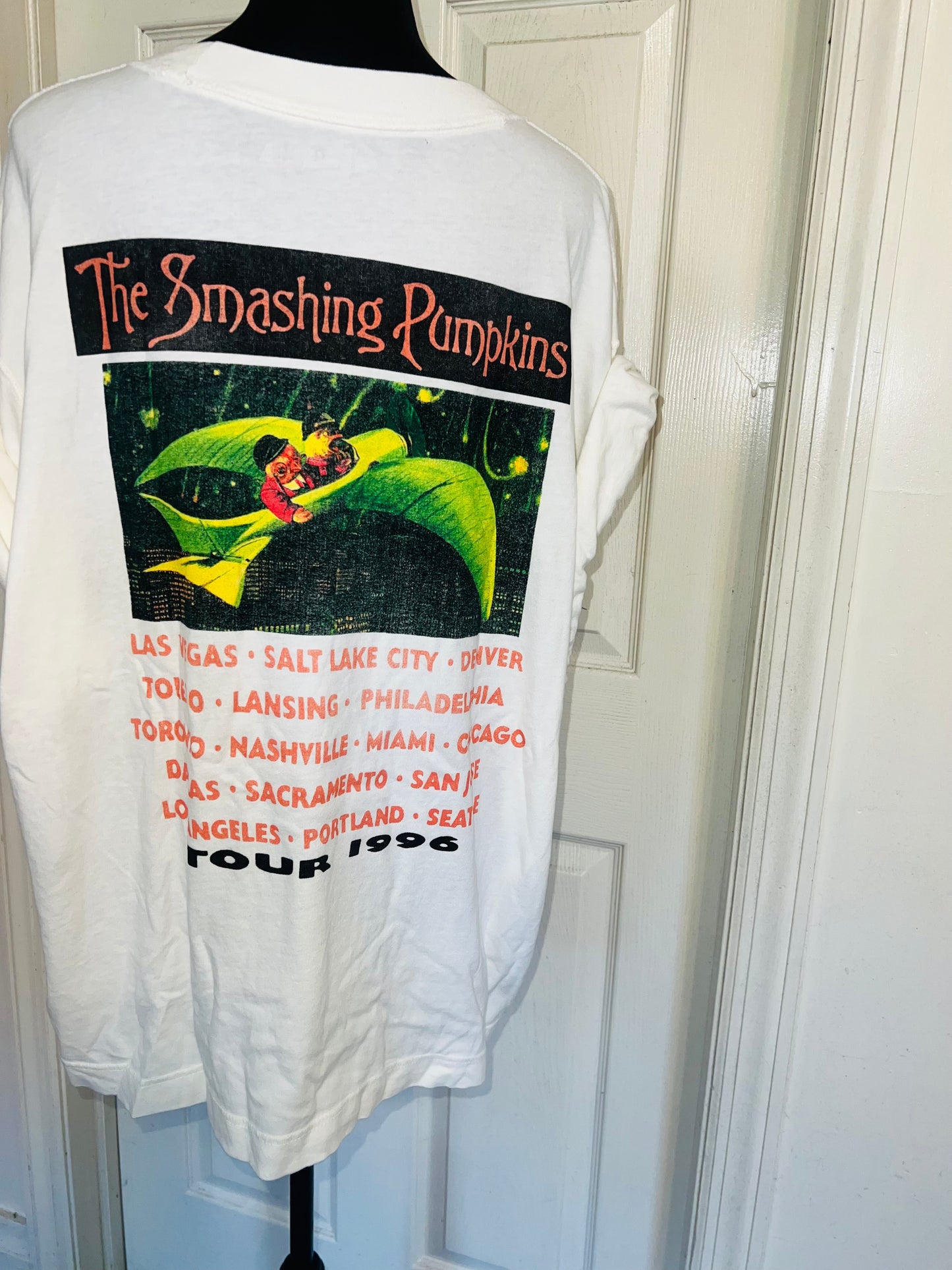 The Smashing Pumpkins Double Sided Oversized Distressed Tee