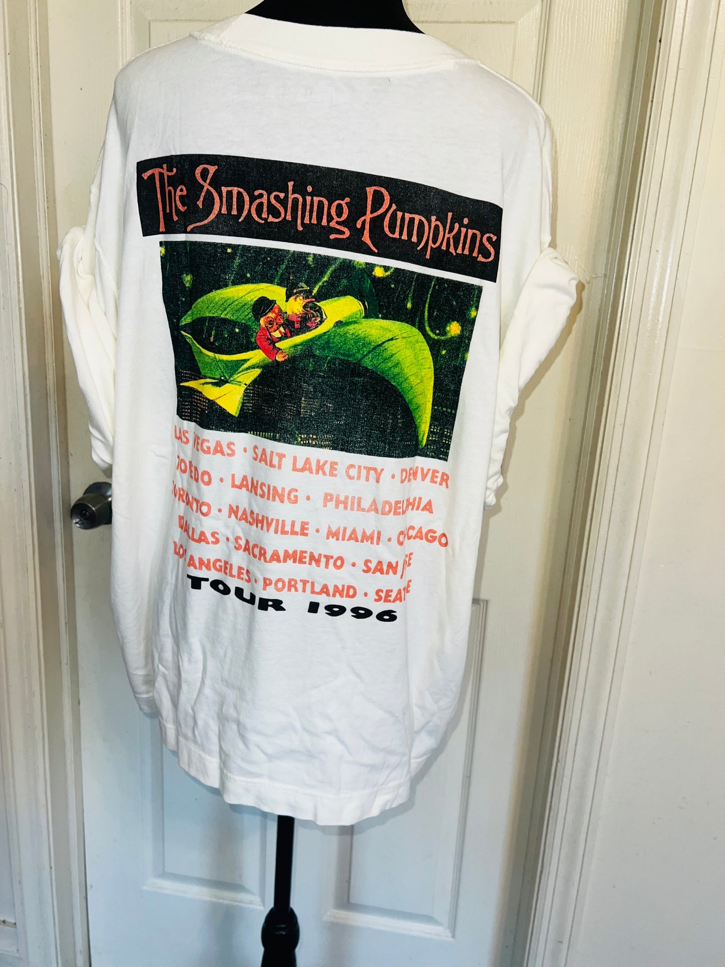 The Smashing Pumpkins Double Sided Oversized Distressed Tee