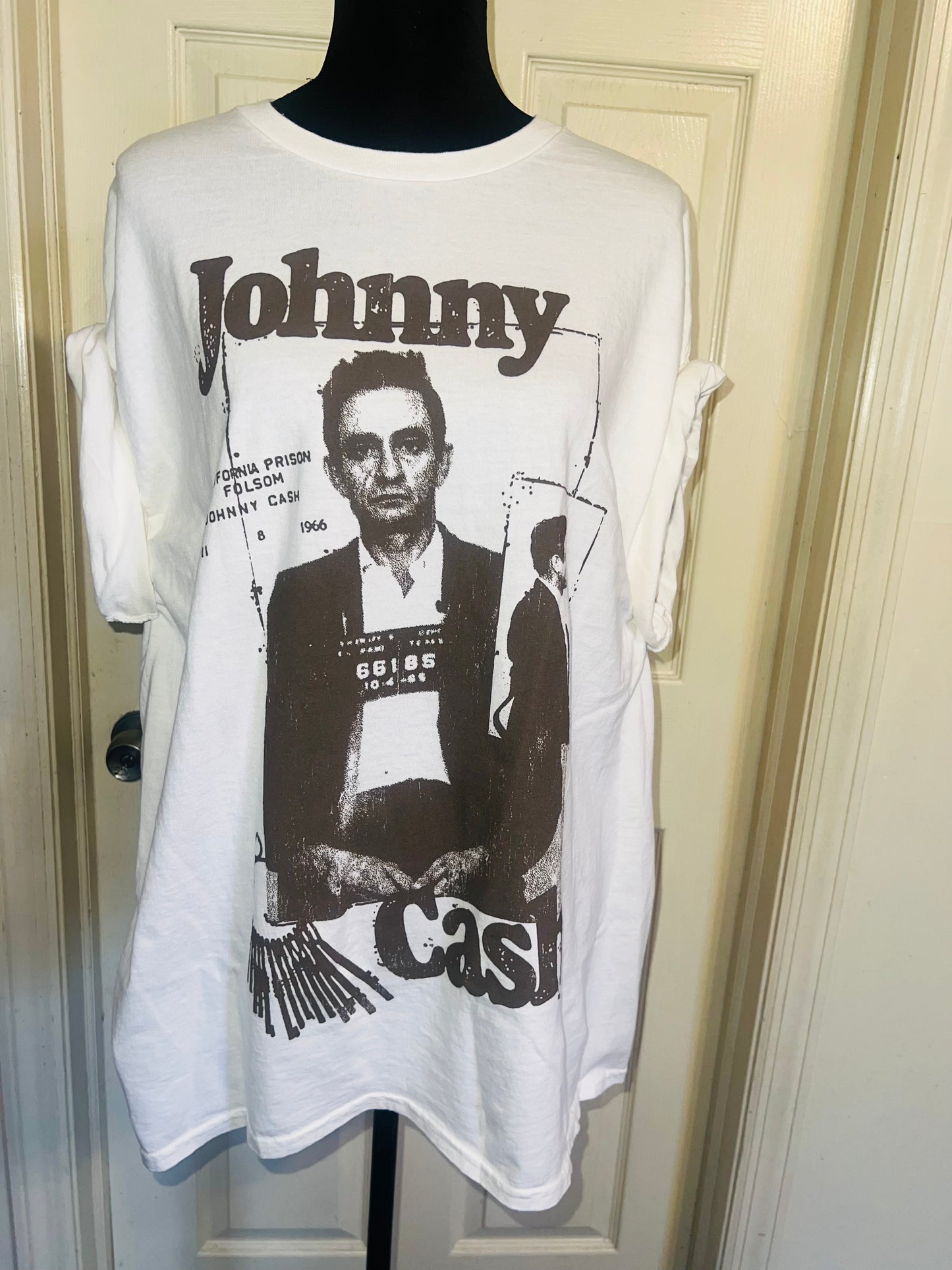 Johnny Cash Oversized Distressed Tee