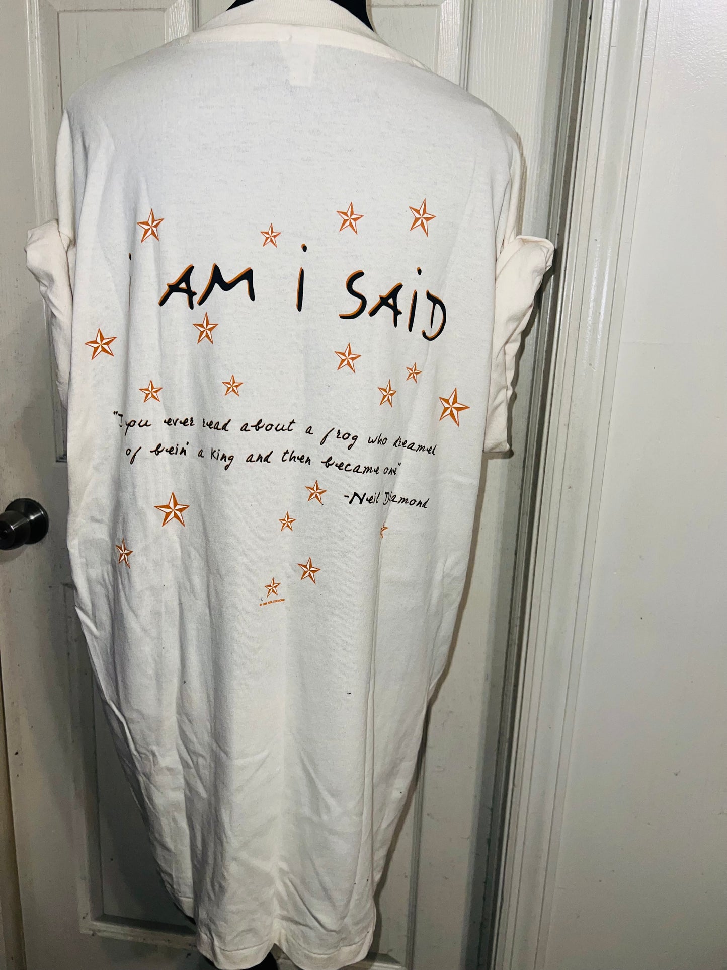 Neil Diamond Double Sided Vintage Oversized Distressed Tee