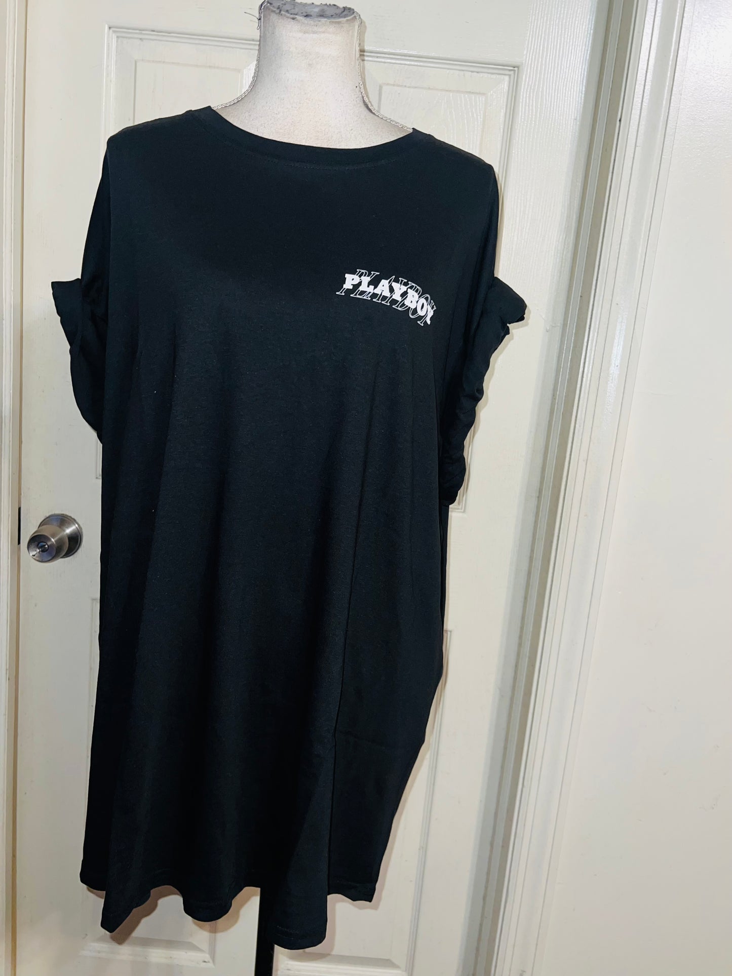 Playboy Double Sides Oversized Distressed Tee