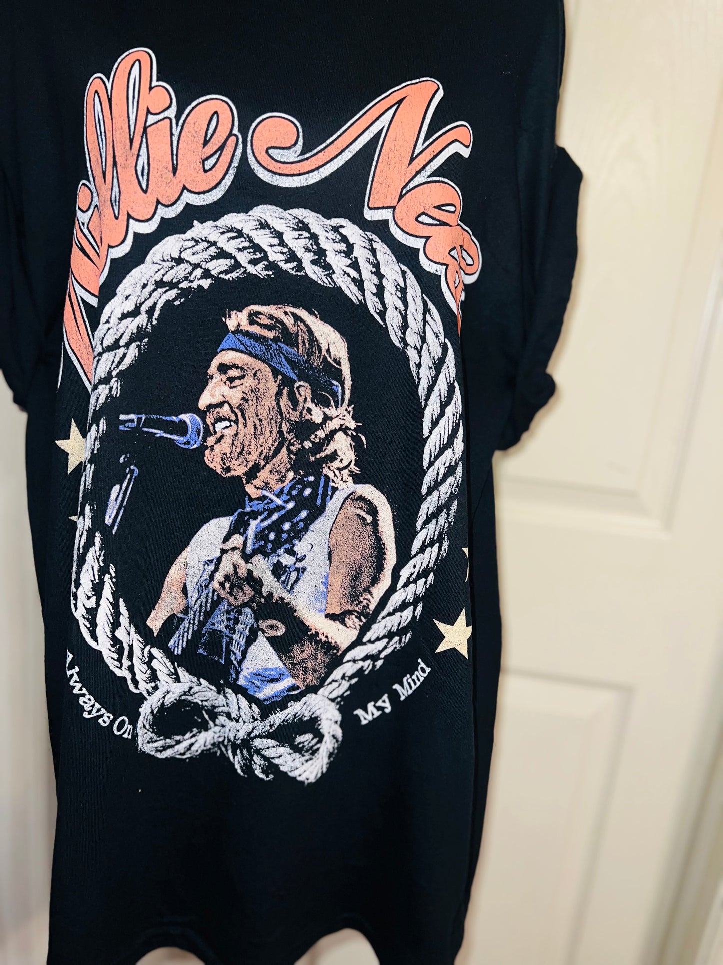 Willie Nelson Oversized Distressed Tee