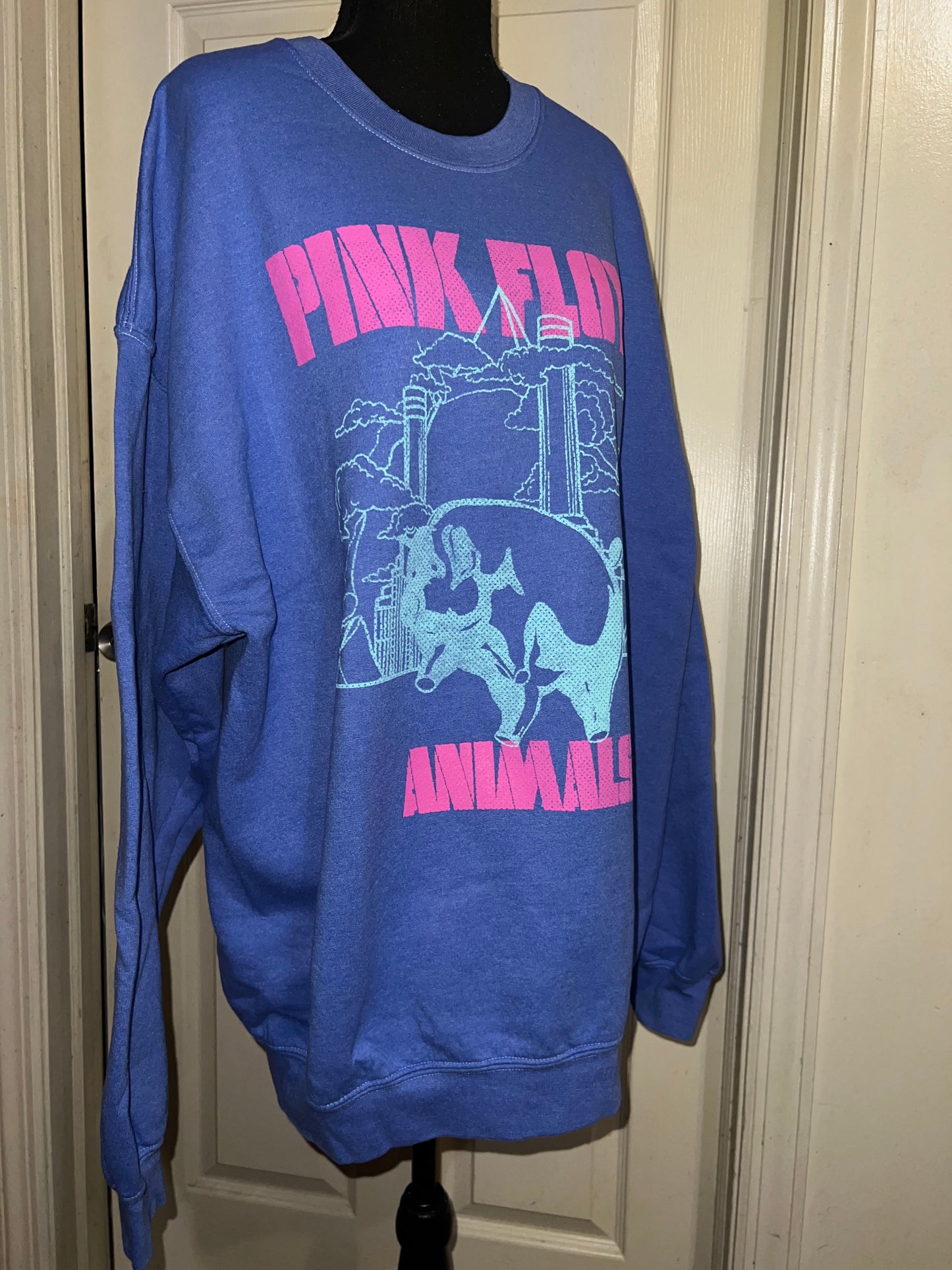 Pink Floyd Animals Oversized Distressed Sweatshirt
