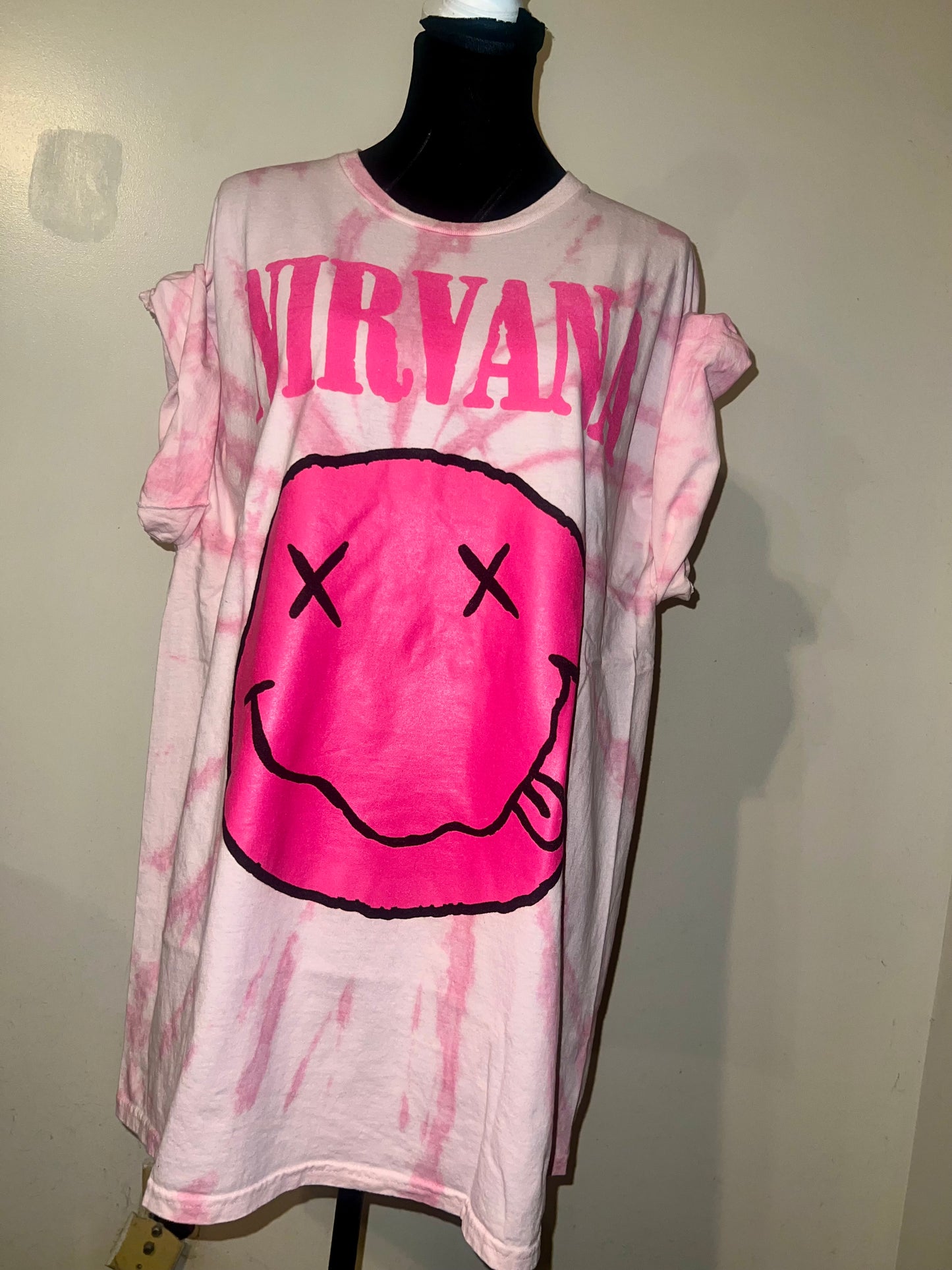 Nirvana Oversized Distressed Tee