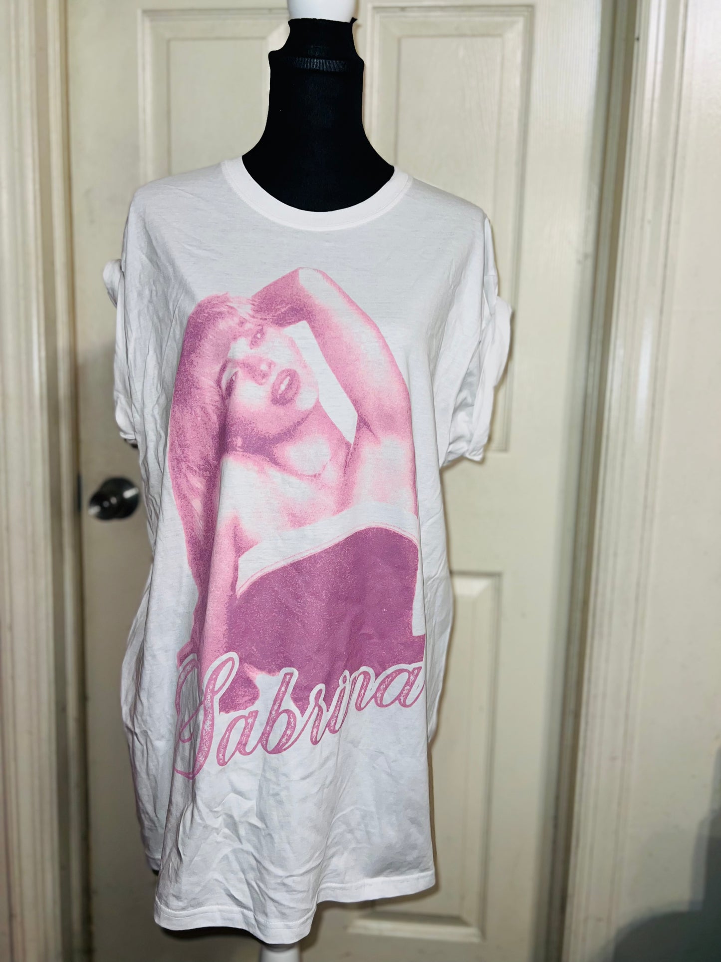 Sabrina Carpenter Oversized Distressed Tee