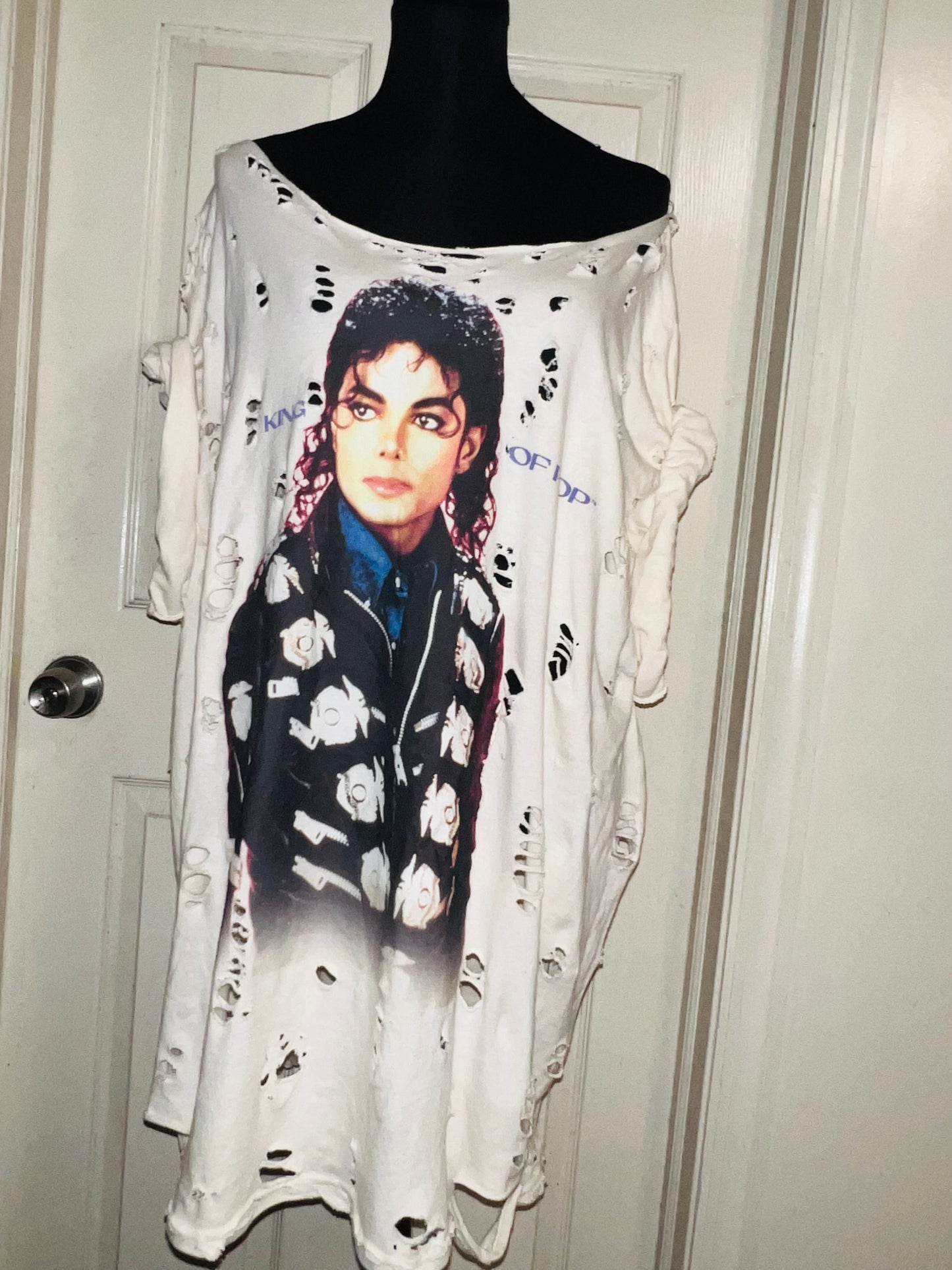 Michael Jackson Oversized Distressed Tee