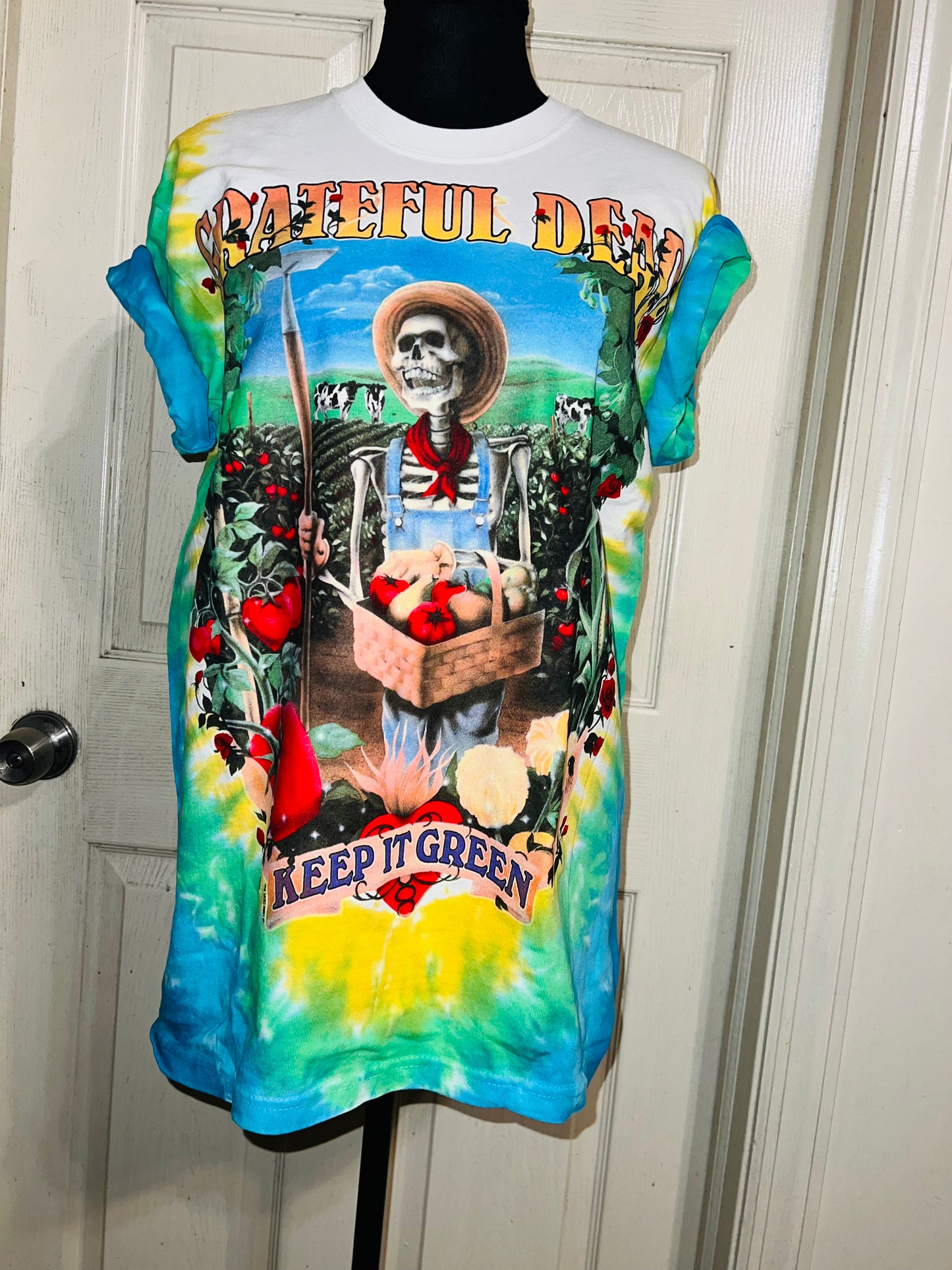 Grateful Dead Keep Green Double Sided Distressed Tee