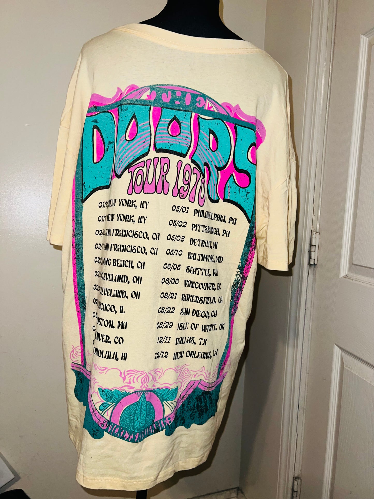 The Doors Double Sided Oversized Distressed Tee