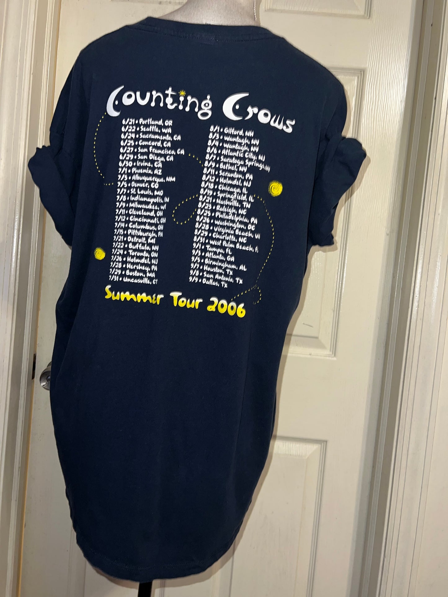 Counting Crows Double Sided Oversized Distressed Tee