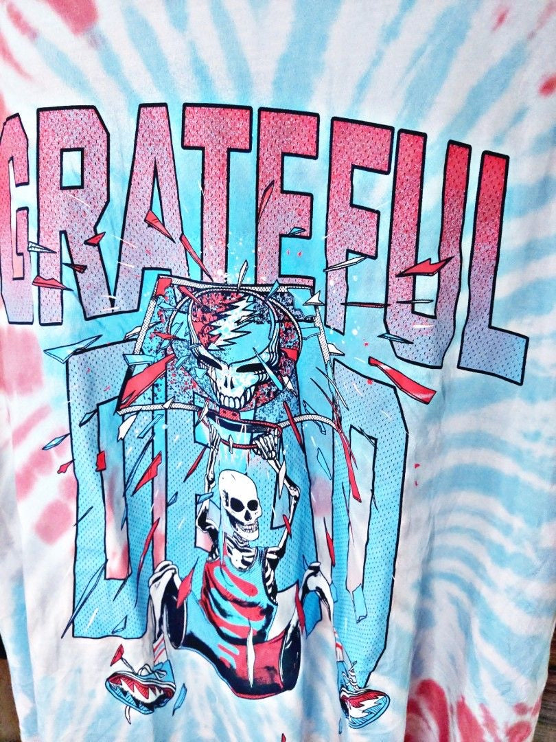 Grateful Dead Tie Dye Oversized Distressed Tee