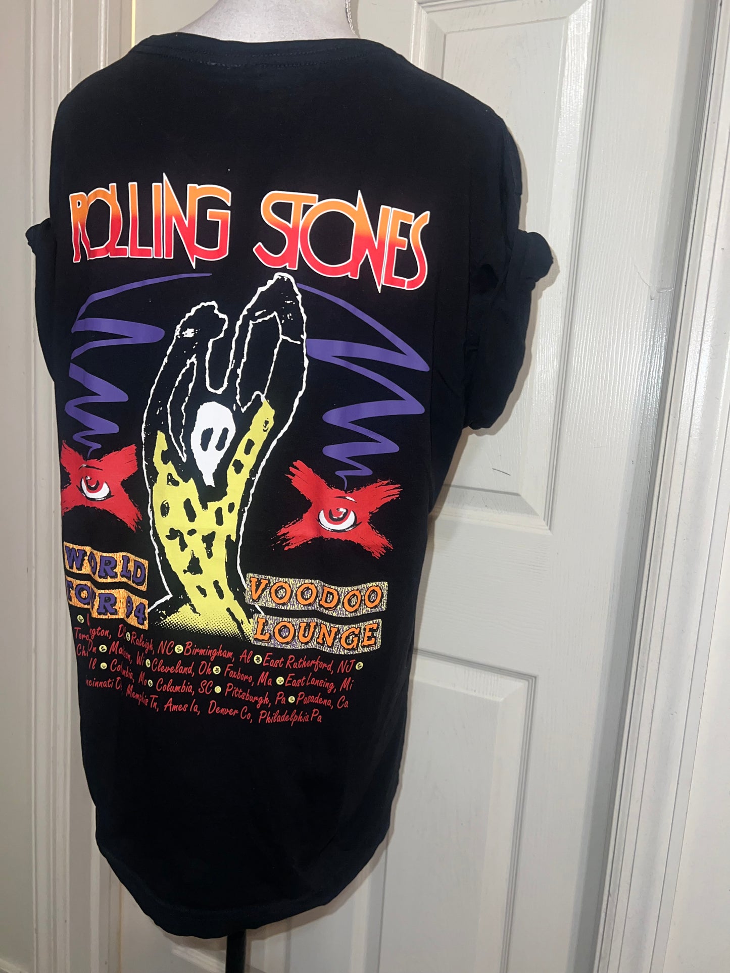 The Rolling Stones Double Sided Oversized Distressed Tee
