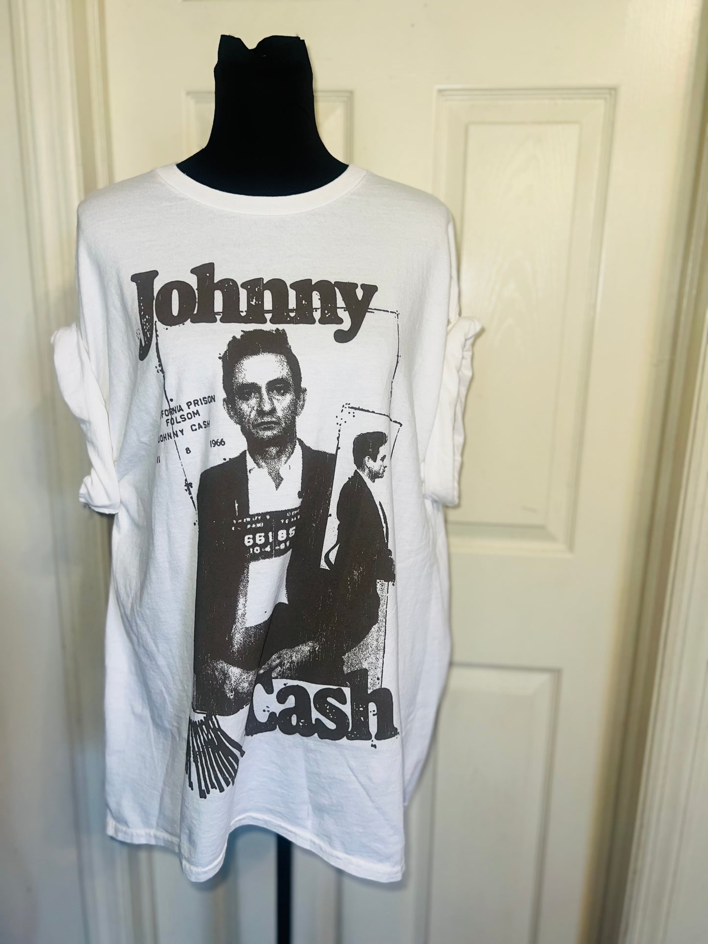 Johnny Cash Oversized Distressed Tee