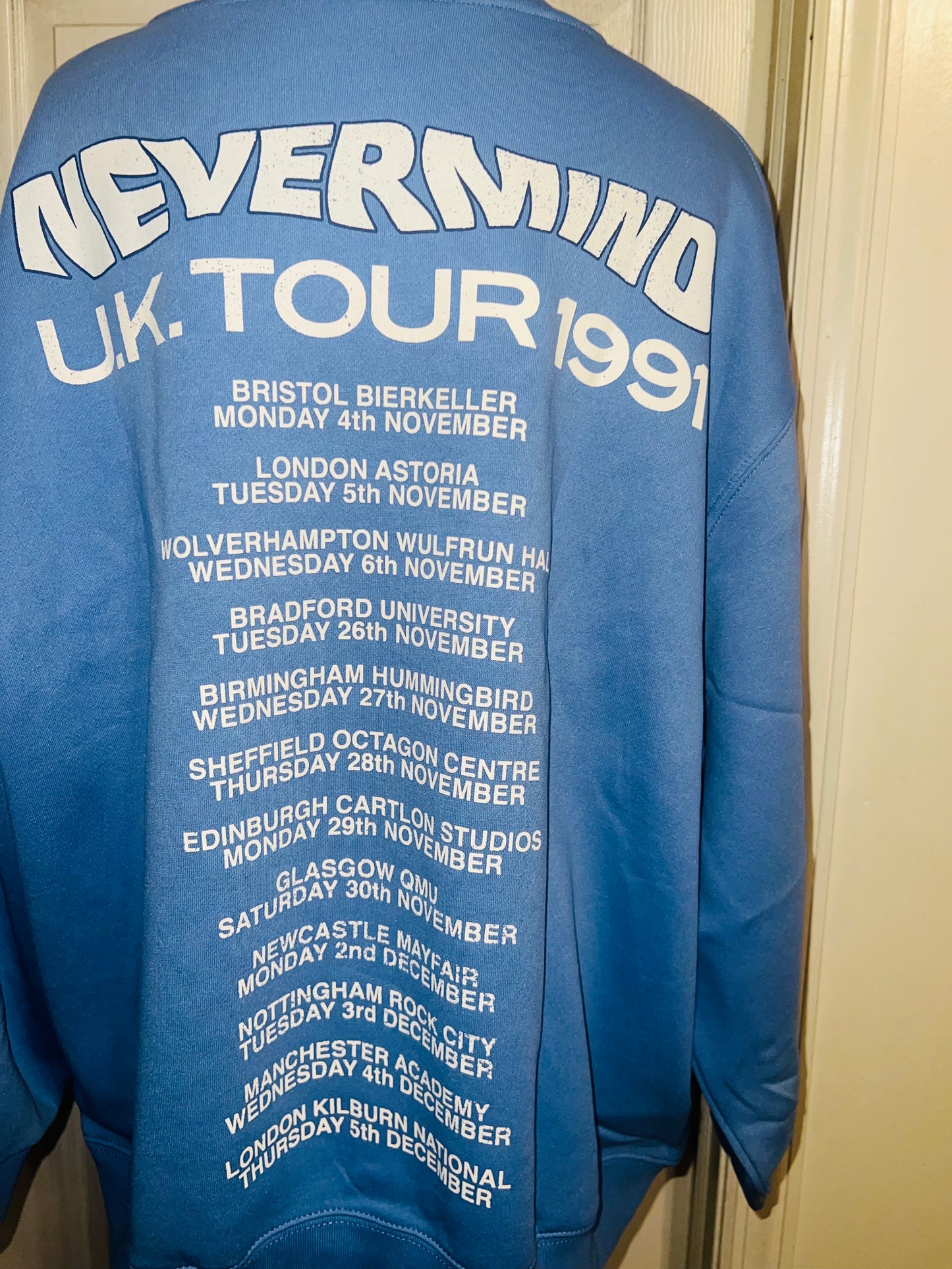 Nirvana Double Sided Oversized Distressed Sweatshirt