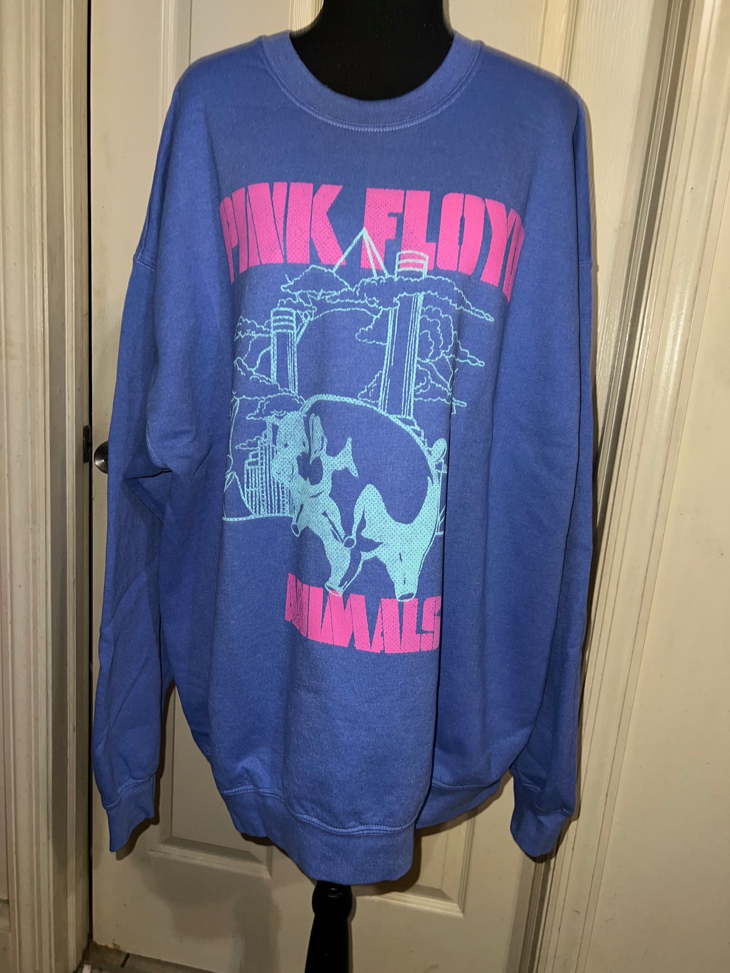 Pink Floyd Animals Oversized Distressed Sweatshirt
