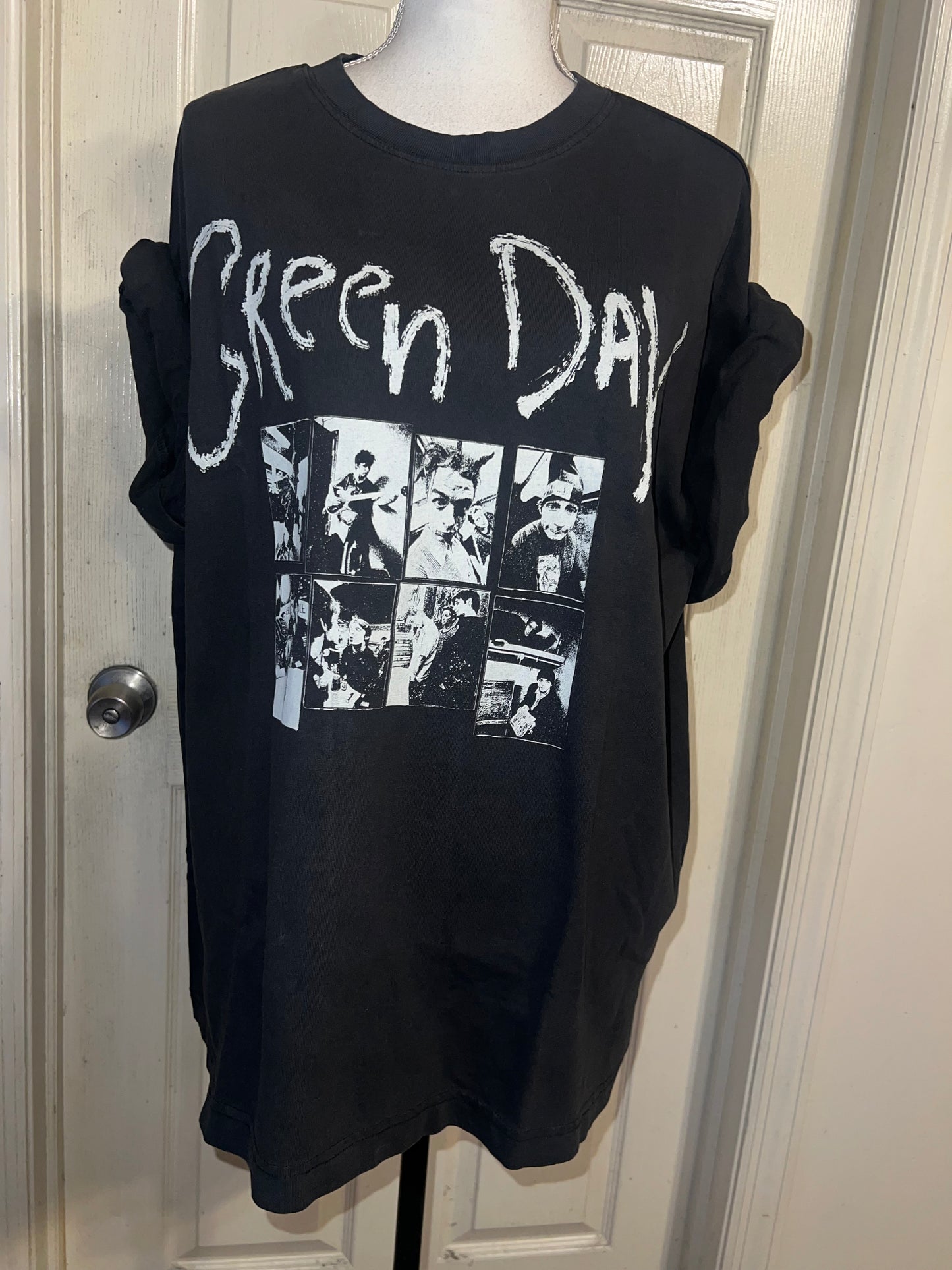 Green Day Oversized Distressed Tee