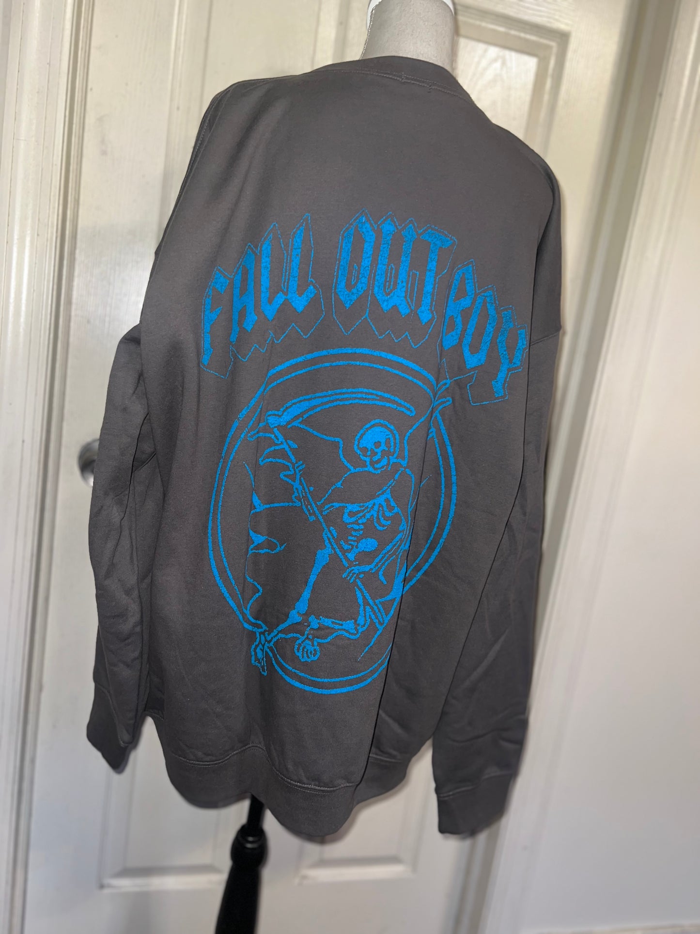 Fall Out Boy Double Sided Oversized Distressed Sweatshirt