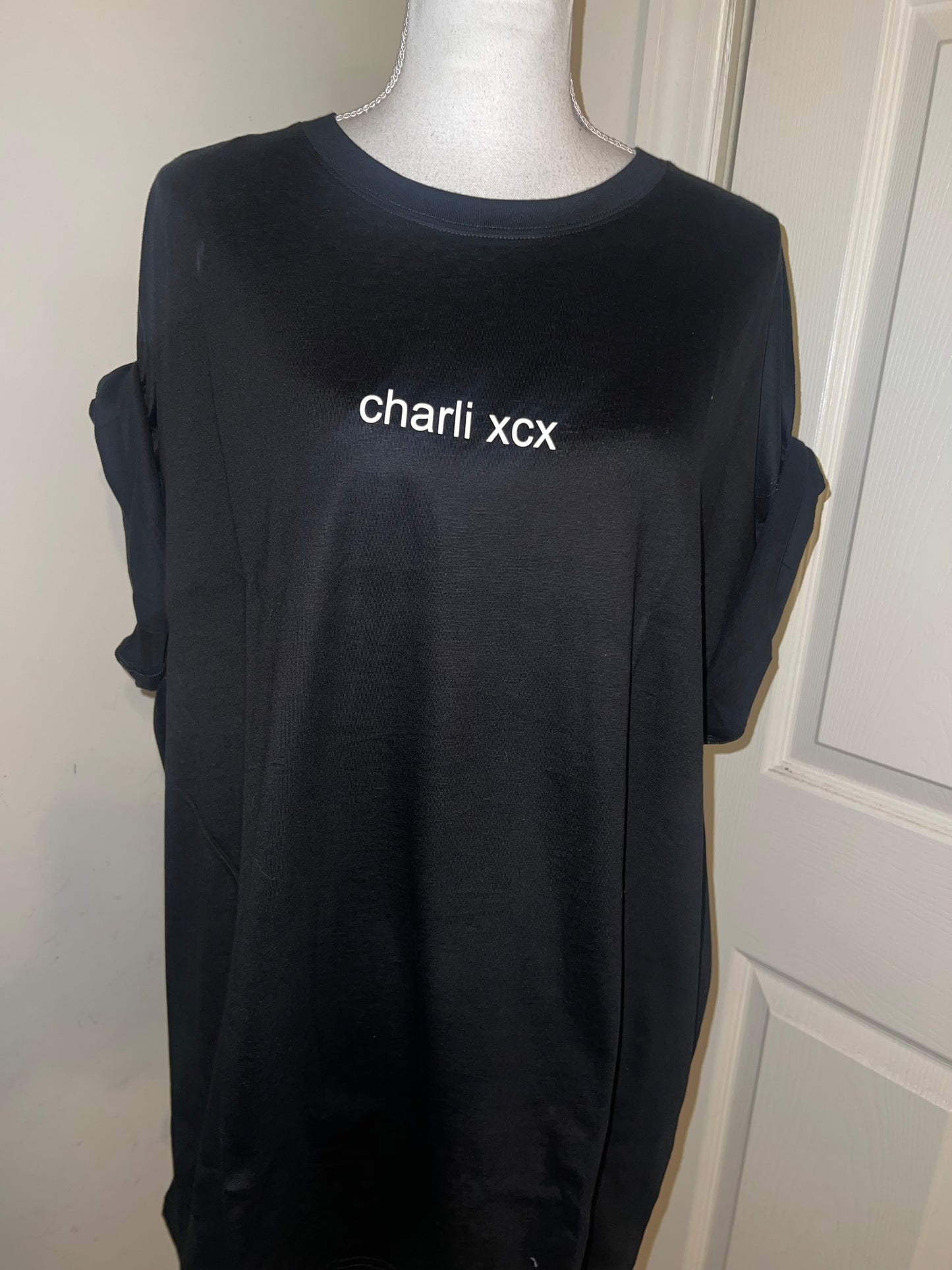 Charli XCX Double Sided Oversized Distressed Tee