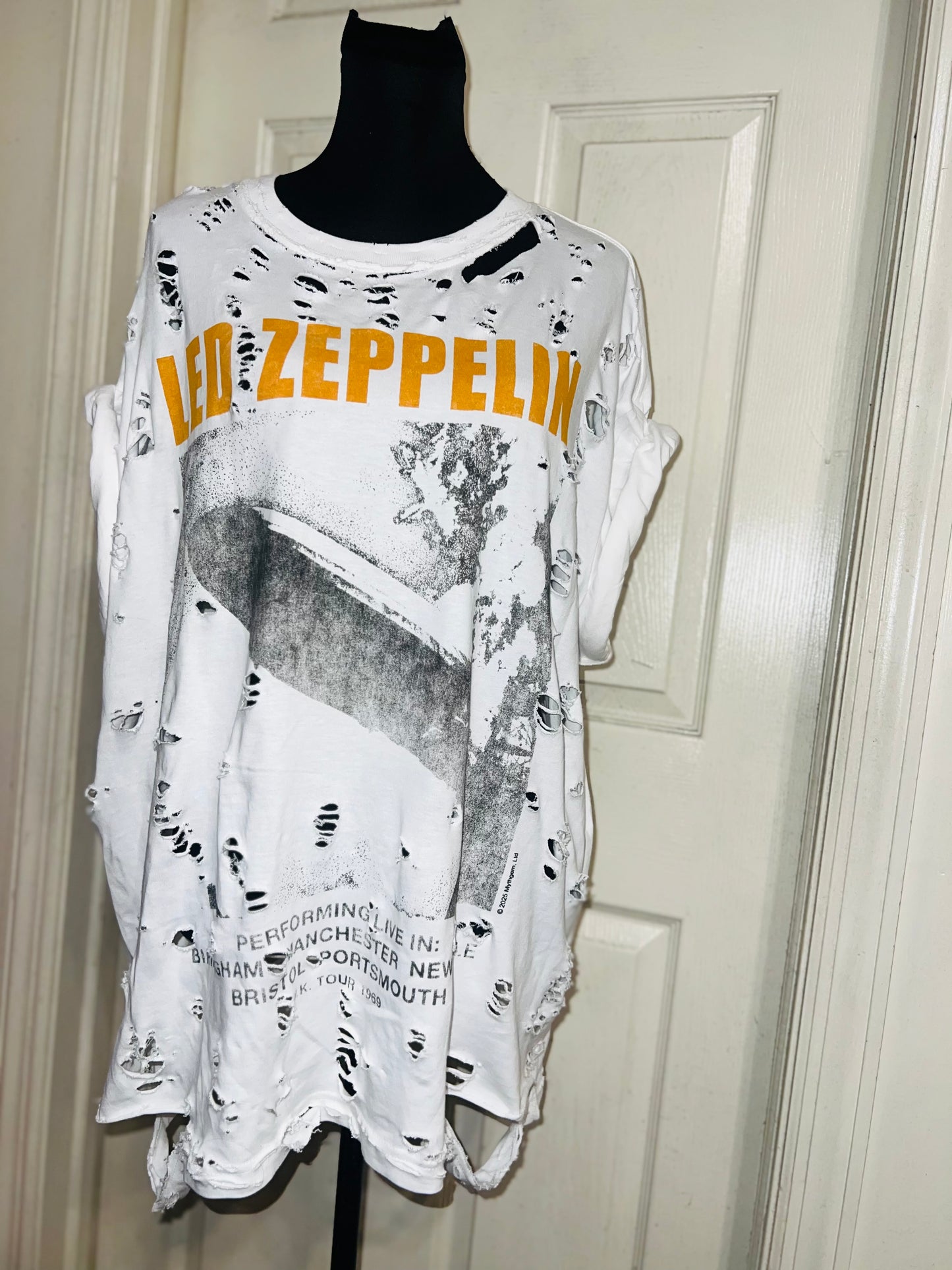 Led Zeppelin Oversized Distressed Tee