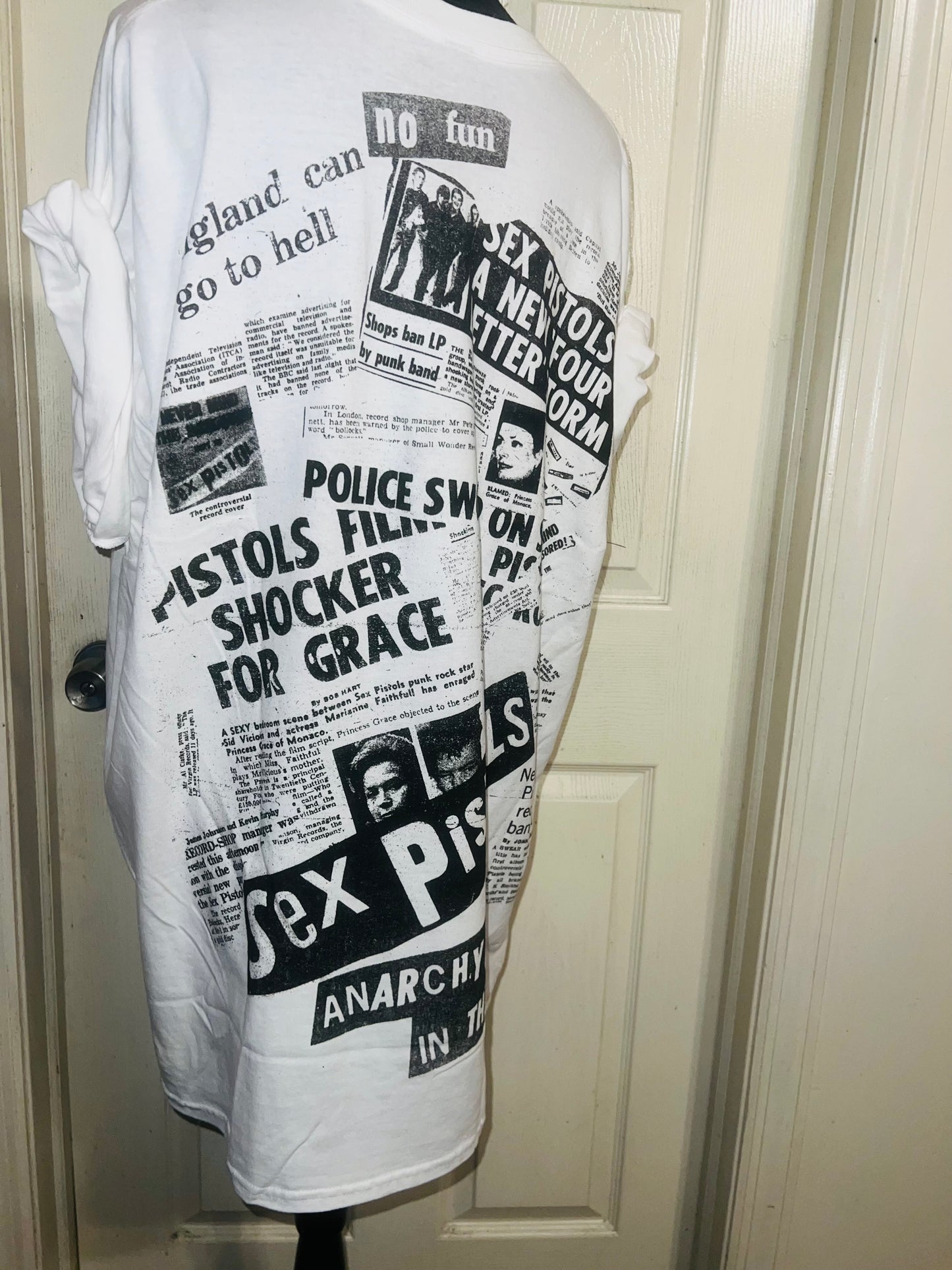 The Sex Pistols Double Sided Oversized Distressed Tee