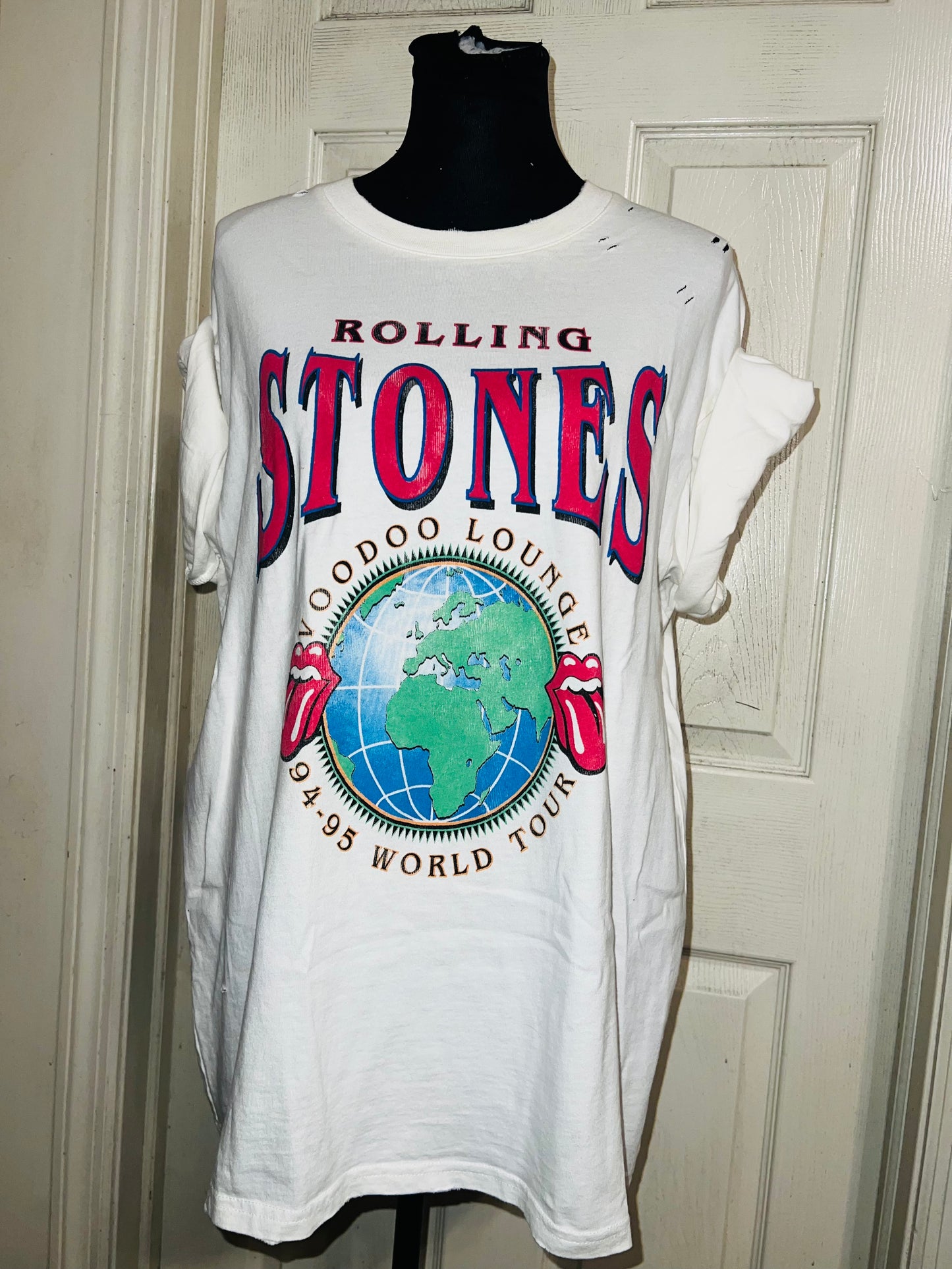 The Rolling Stones Double Sided Oversized Distressed Tee