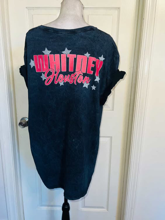 Whitney Houston Double Sided Oversized Distressed Tee