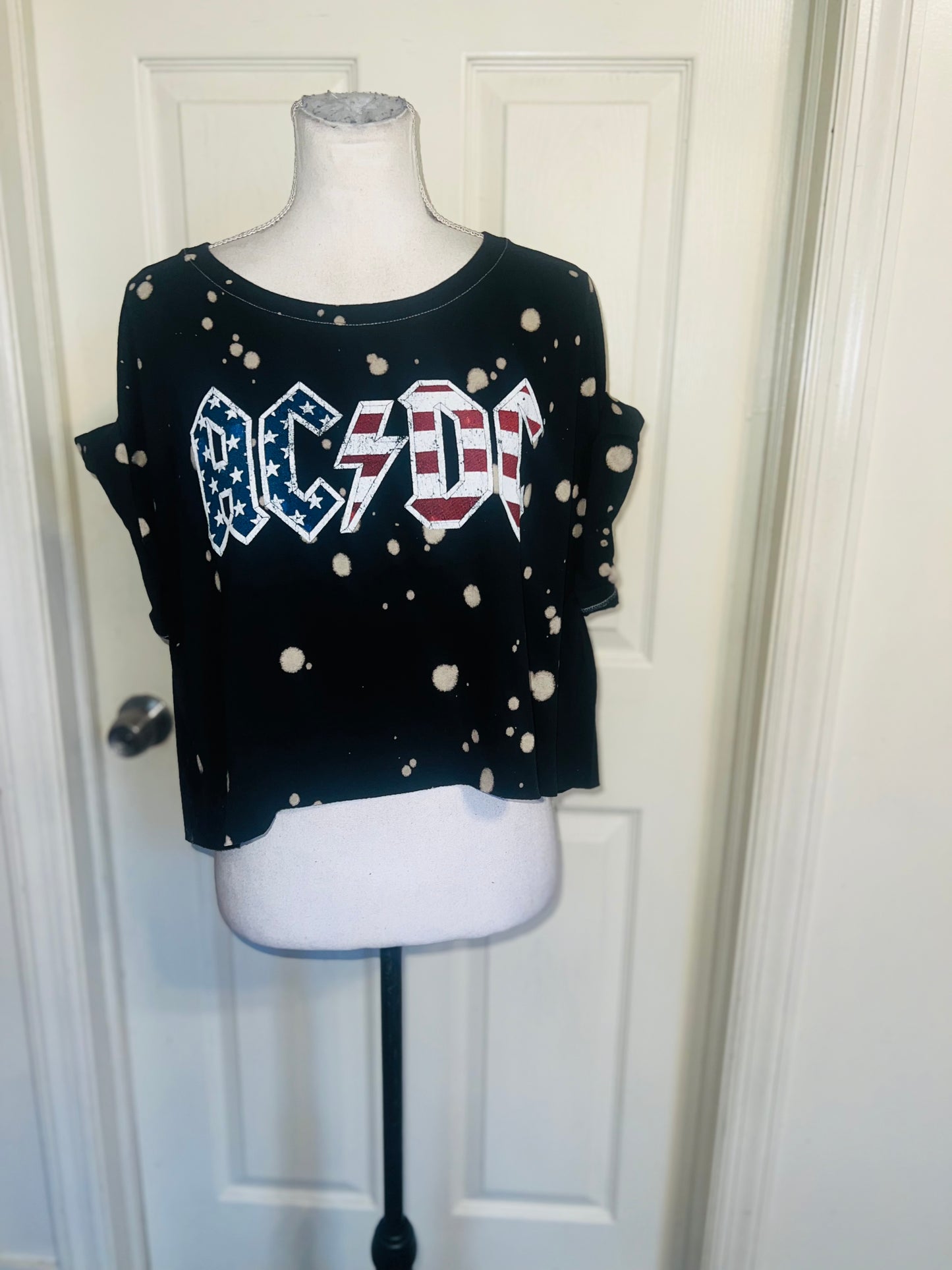 AC/DC Oversized Distressed Tee